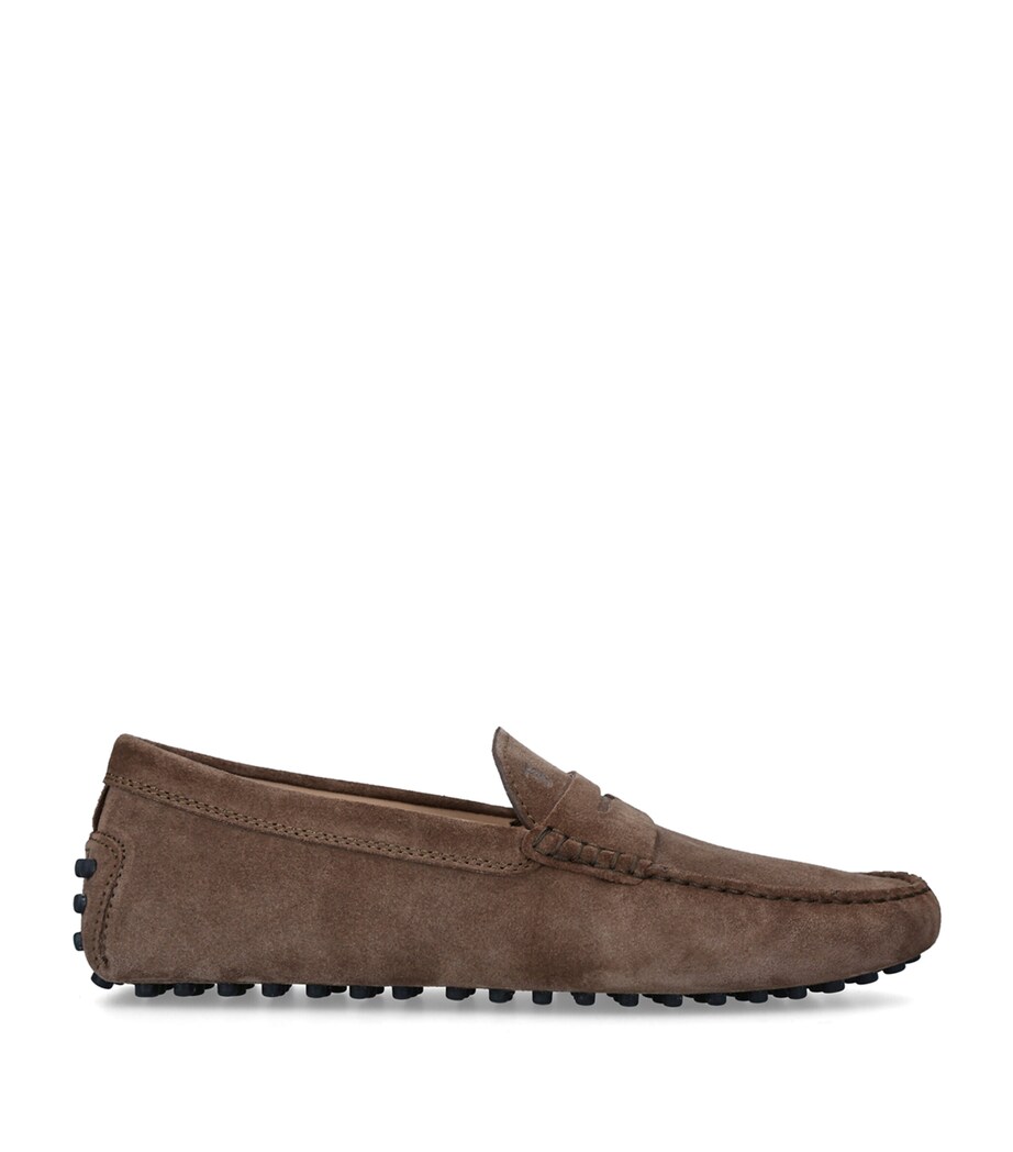 Tod's Suede Penny Driving Shoes Mid Brown Image 3