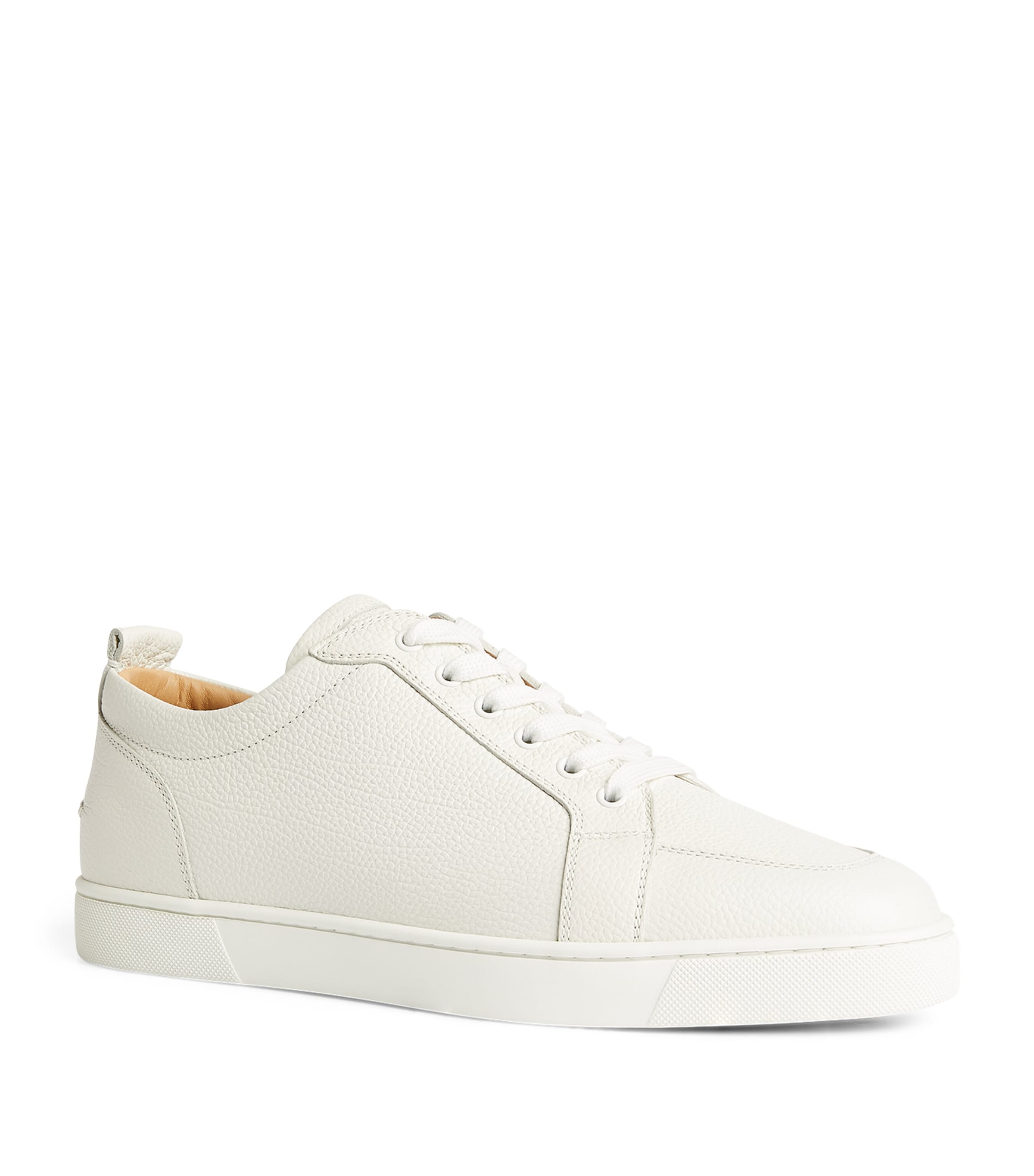Christian Louboutin Rantulow Full-grain Leather Sneakers In White