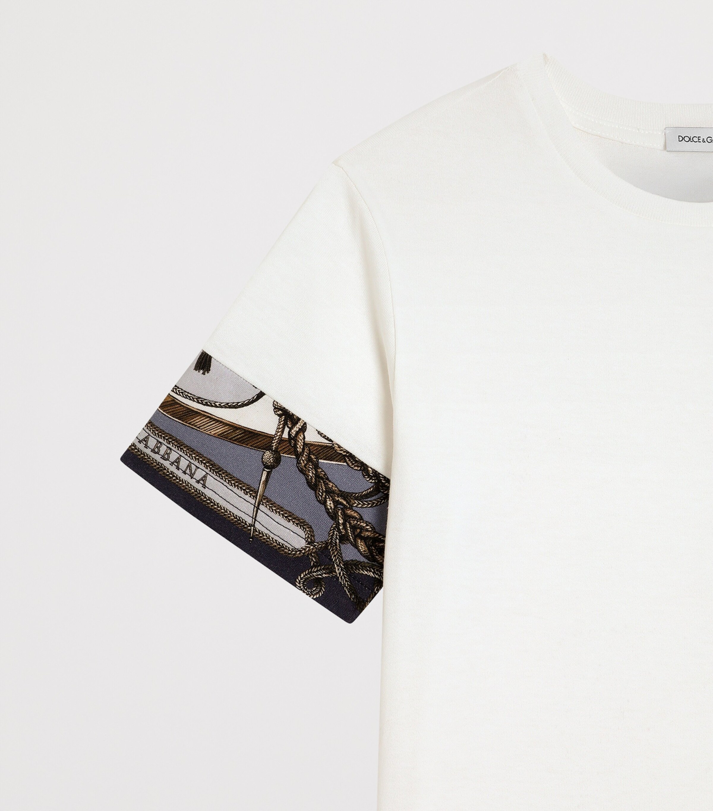 Dolce&Gabbana Kids Cotton Printed Pocket T-Shirt (8-12+ Years) Corde/nappe F. Image 3