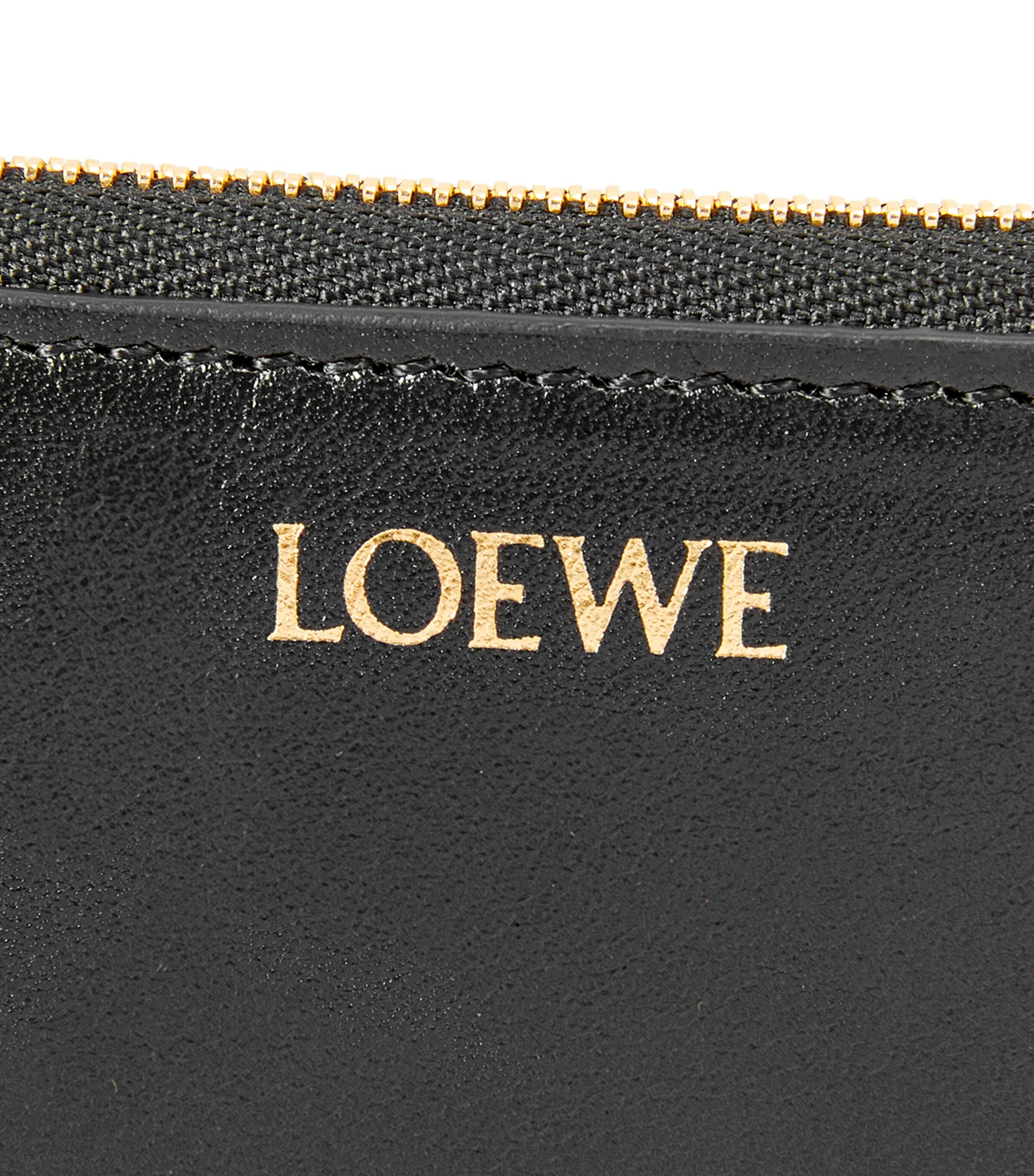 LOEWE Black Leather Knot Zip-Around Wallet | Harrods US