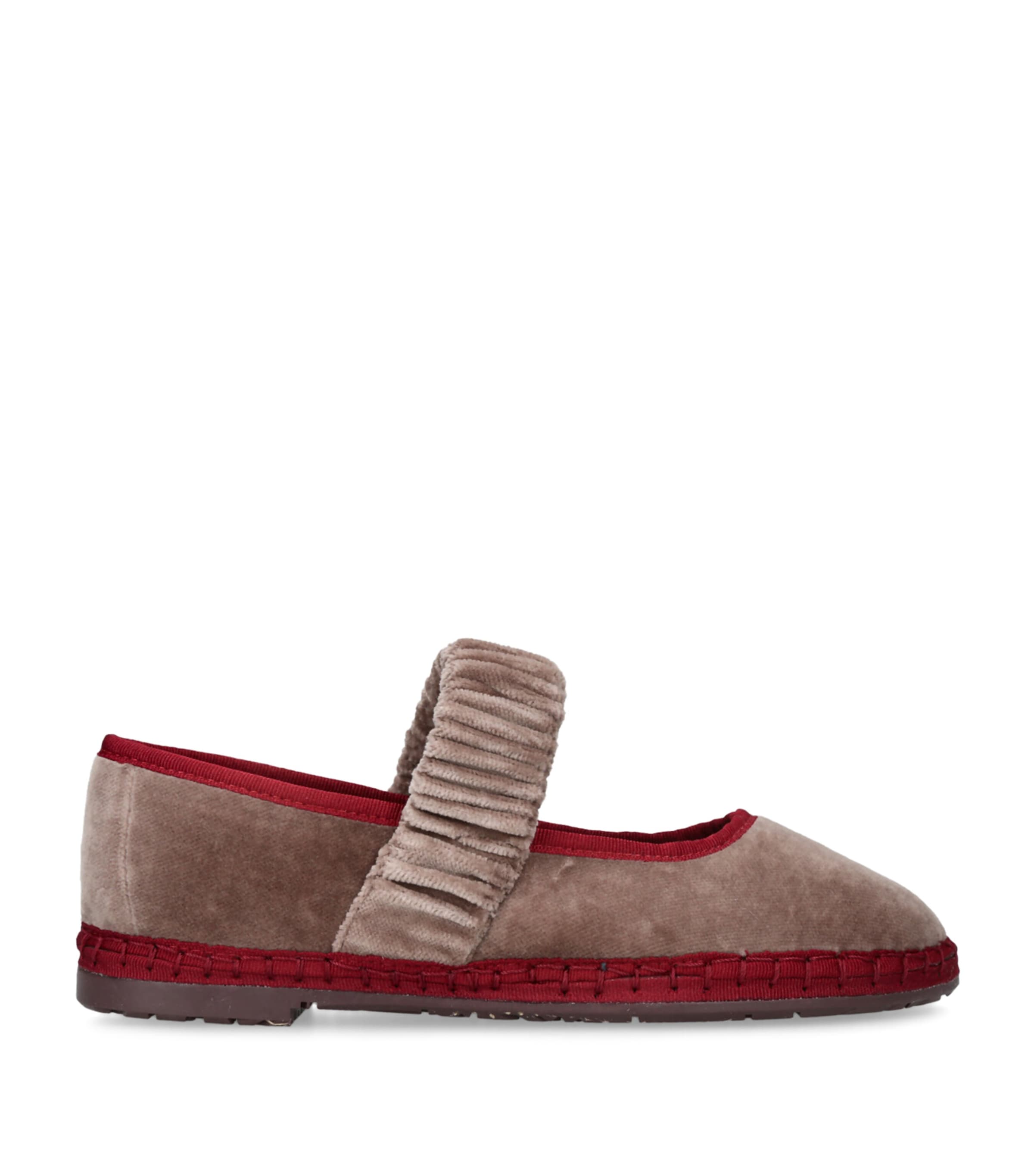 Flabelus Velvet Mafalda Espadrilles In Brown