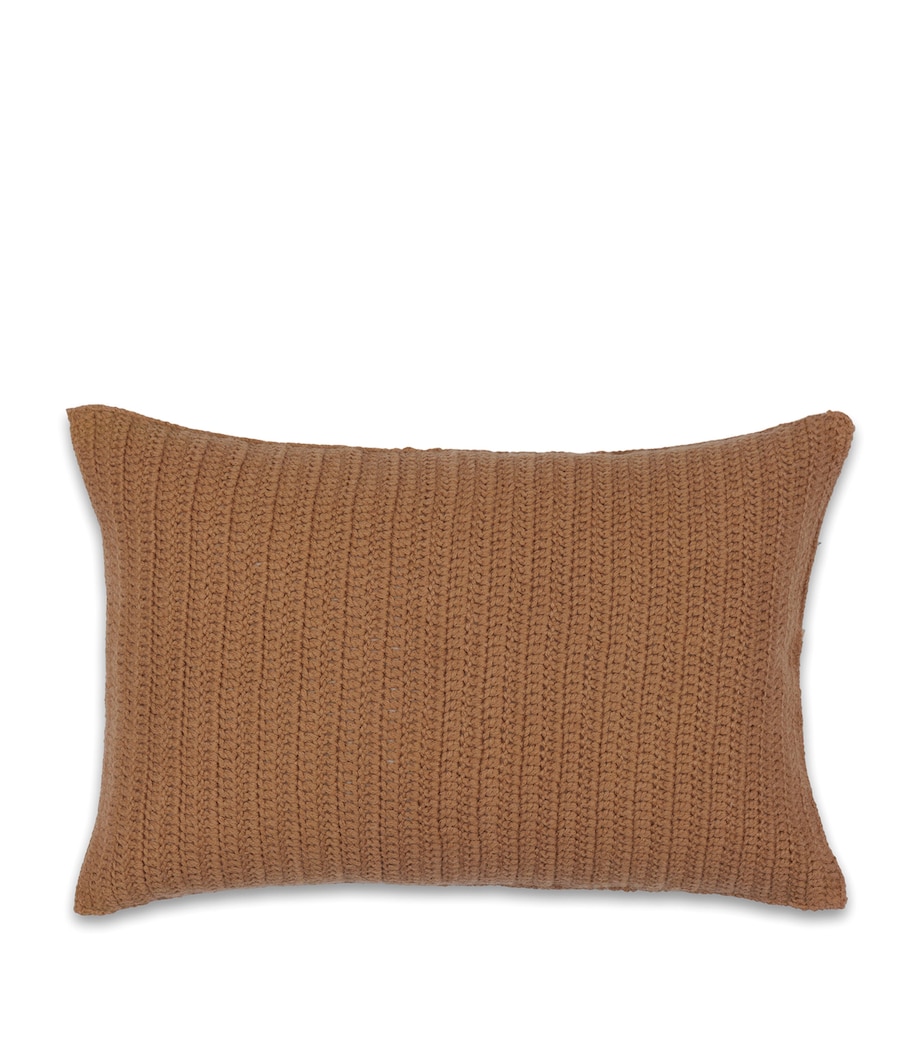 Wool Alpaca Texture Cushion Case (40cm x 60cm) ALMOND Image 1