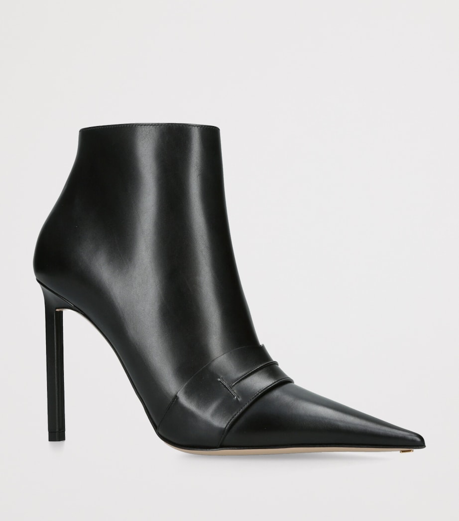 Leather Eva Ankle Boots 105 BLACK Image 3