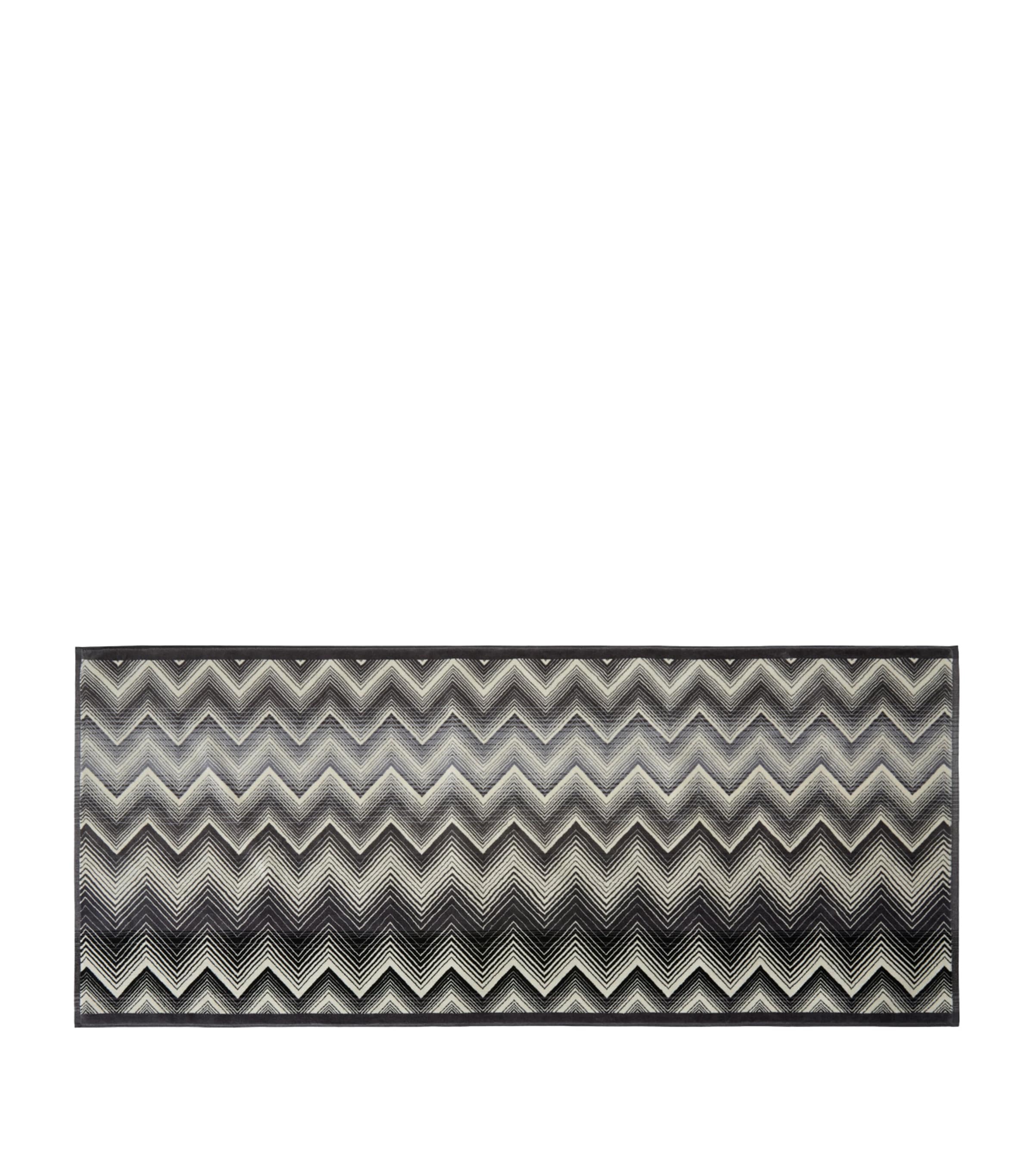 Missoni Home Marea Bath Mat (70cm x 160cm) Black/white Image 1