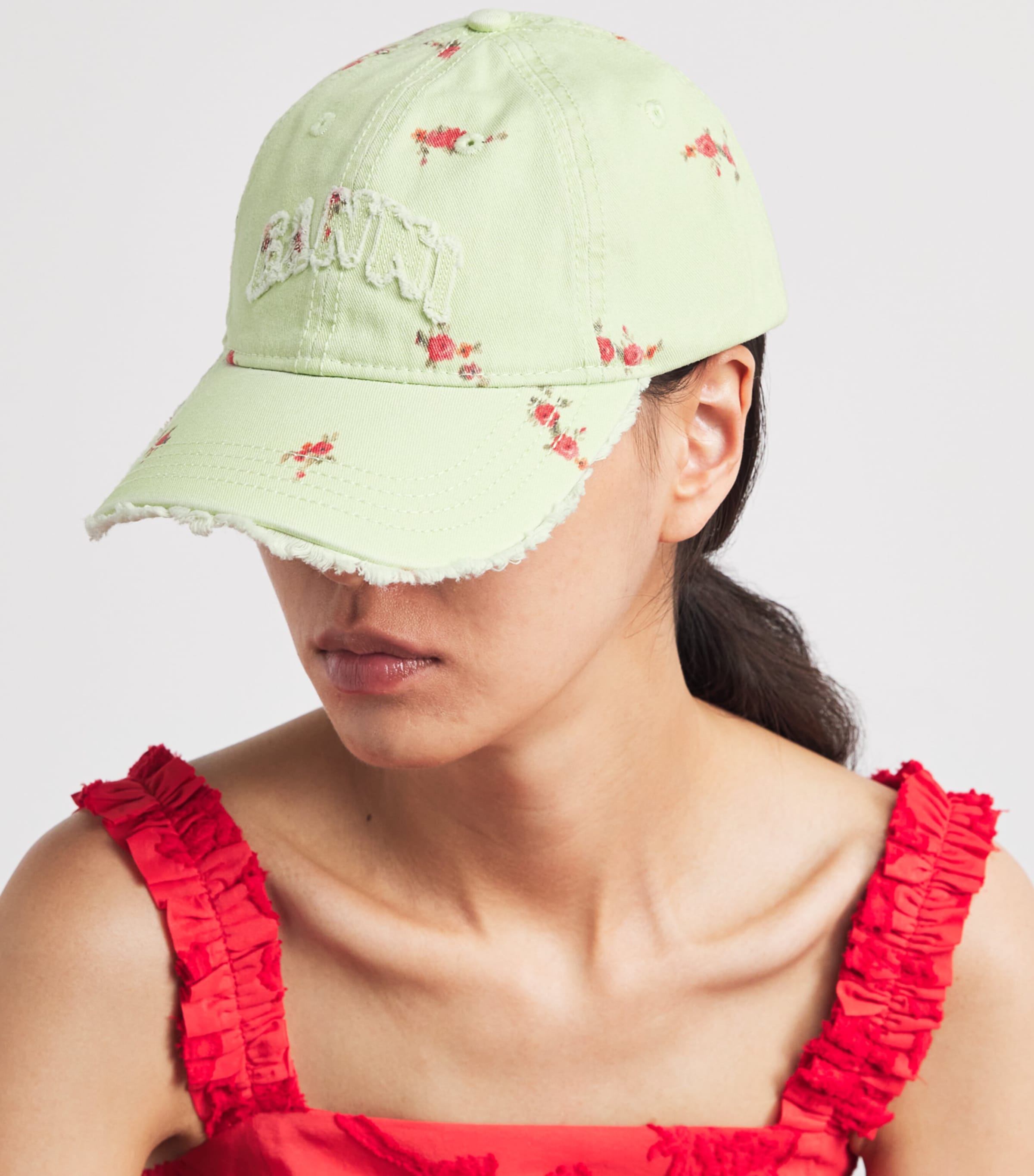 GANNI Organic Canvas Baseball Cap Seedling Image 2