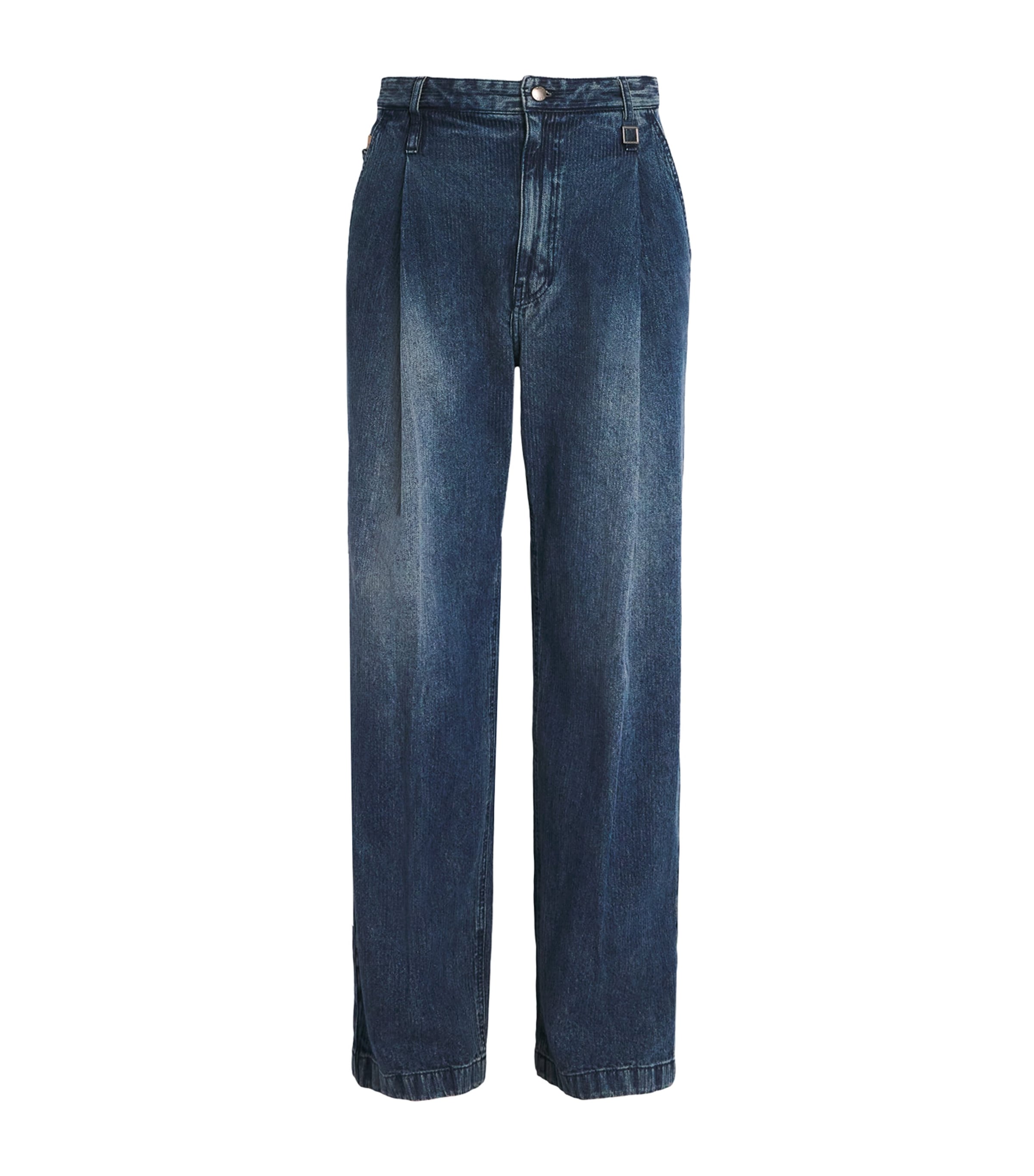 Wooyoungmi Mid-wash Straight Jeans In Blue