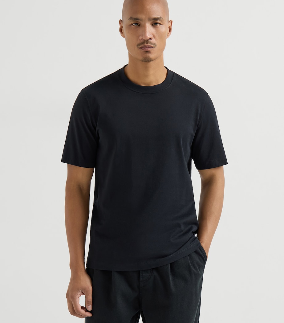 Brunello Cucinelli Mens Cotton Crew-Neck T-Shirt Image 3