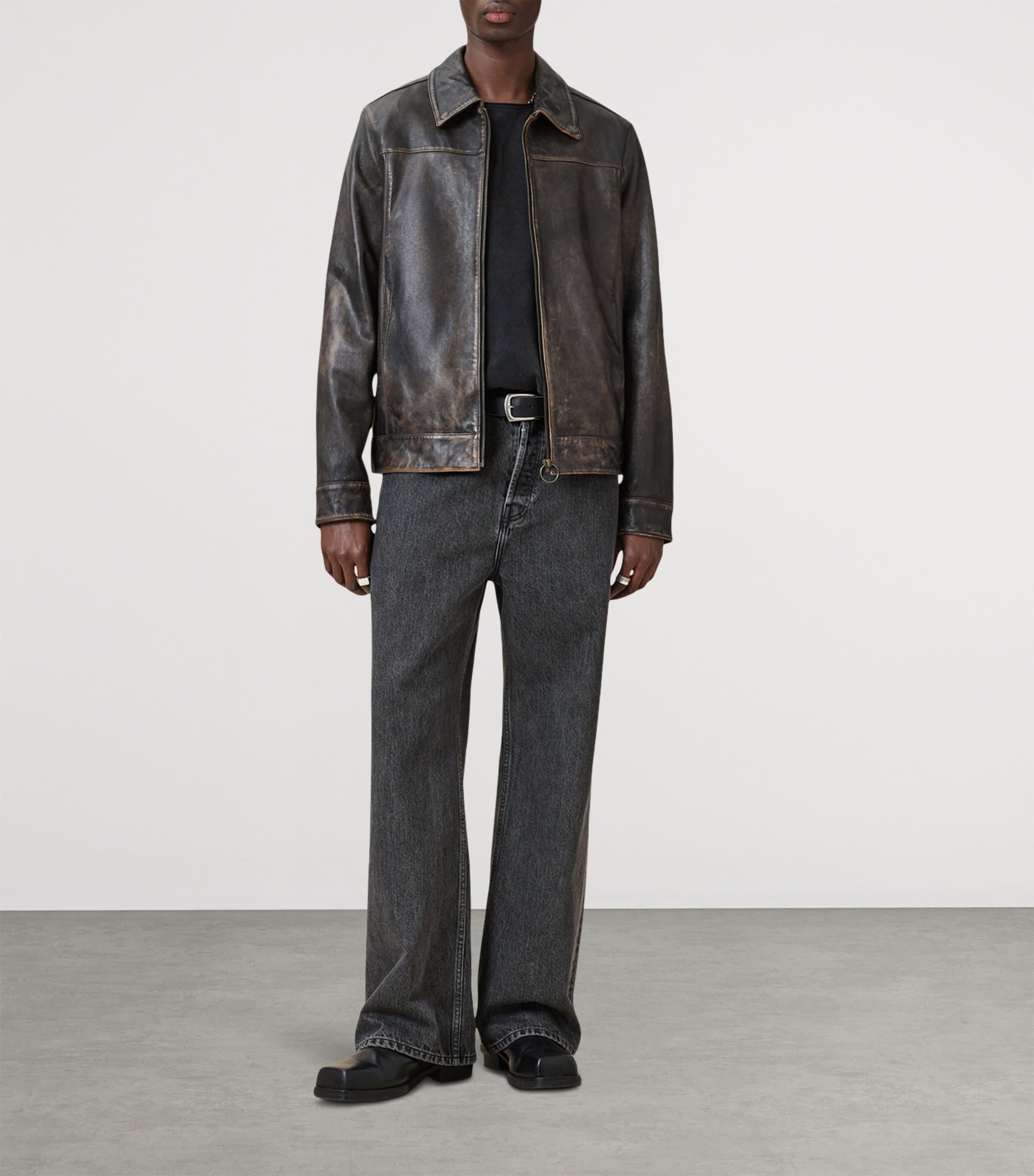 Alkan Leather Jacket VINTAGE BLACK Image 2