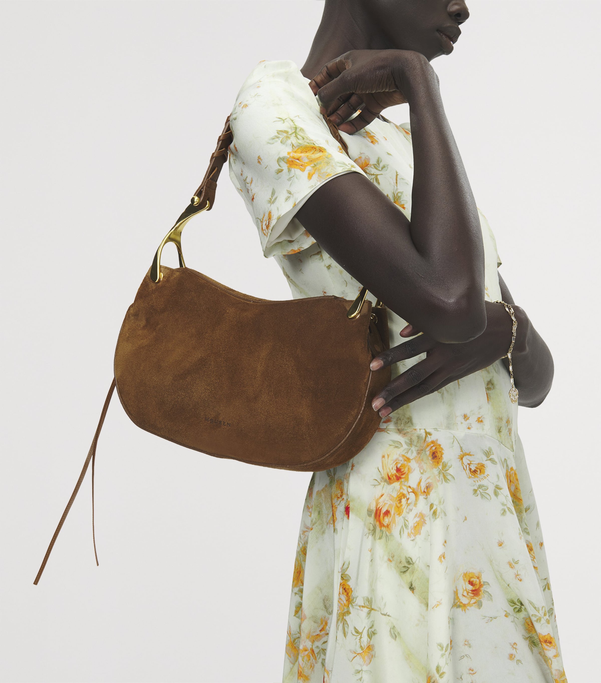 McQueen Suede Wishbone Shoulder Bag Image 2