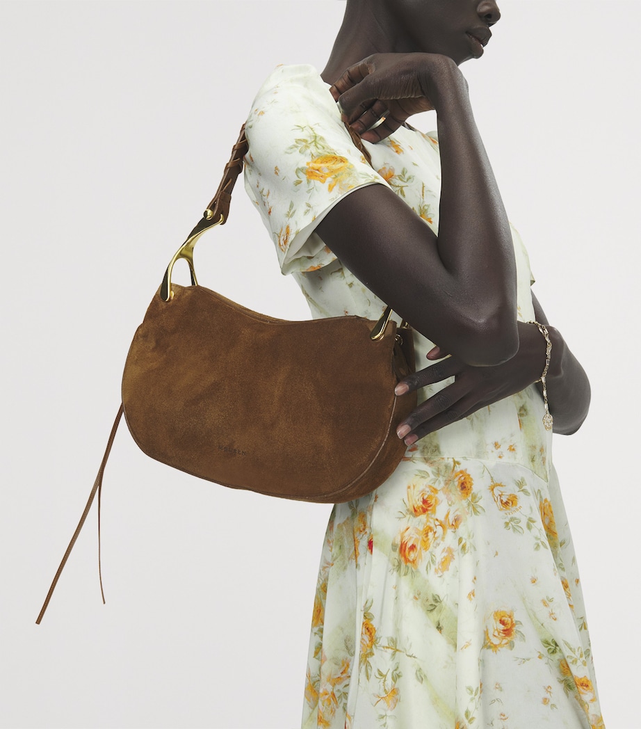 McQueen Suede Wishbone Shoulder Bag Image 2