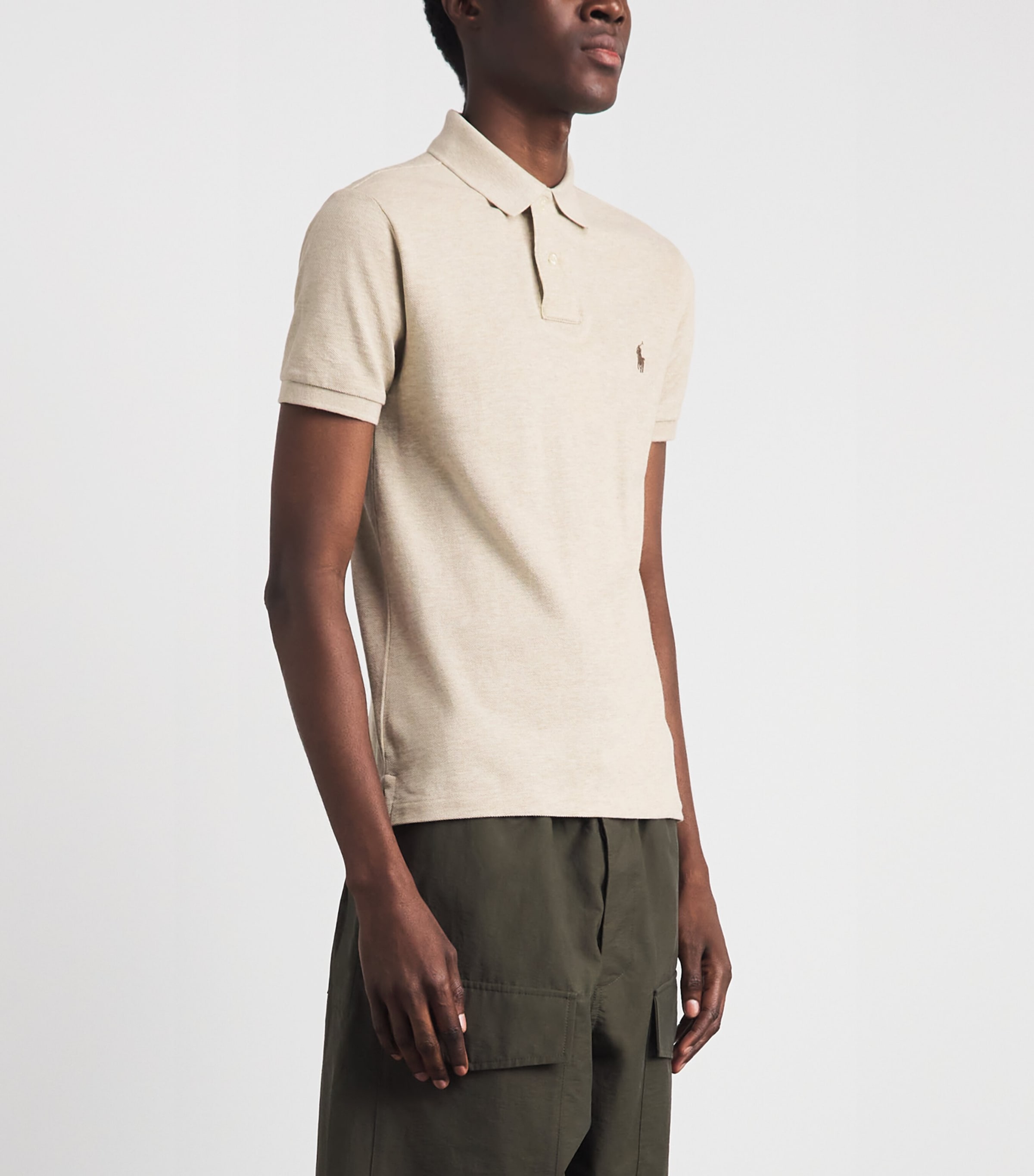 Polo Ralph Lauren Mens Cotton Mesh Slim-Fit Polo Shirt Expd Dn Image 4