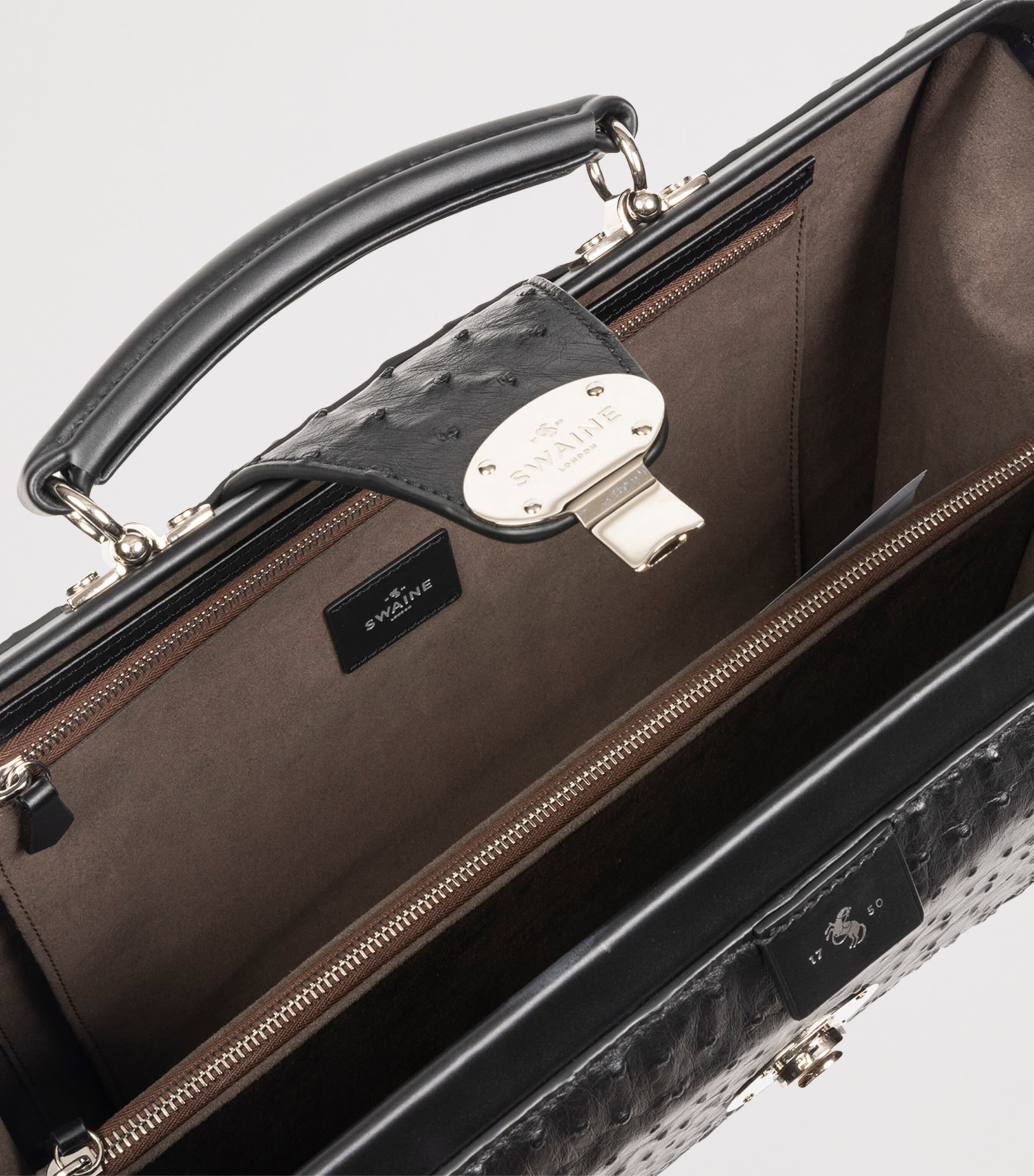 Leather Whitehall Briefcase BLACK Image 3
