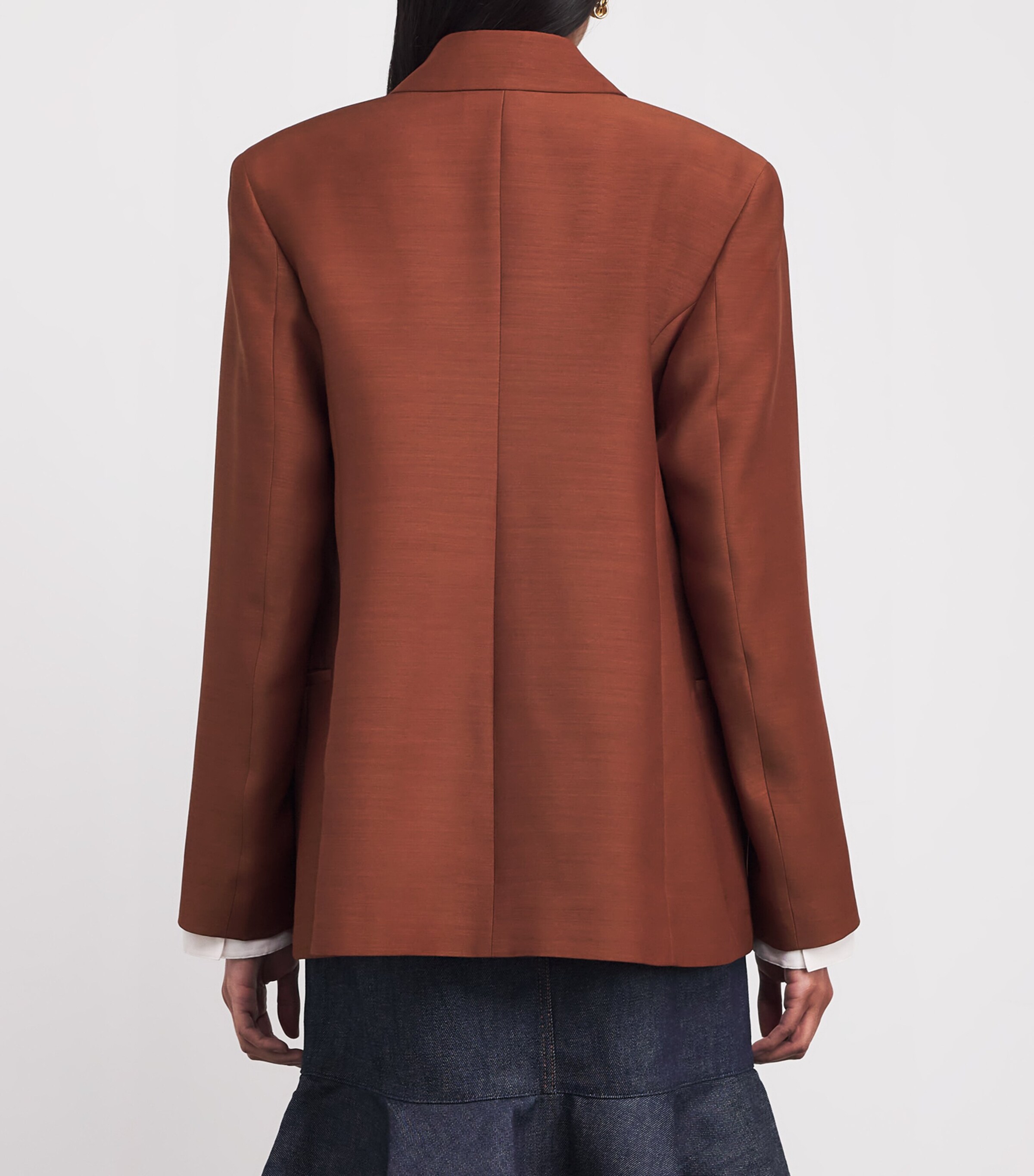 Organic Wool-Silk Polus Blazer 1026 RUST Image 4