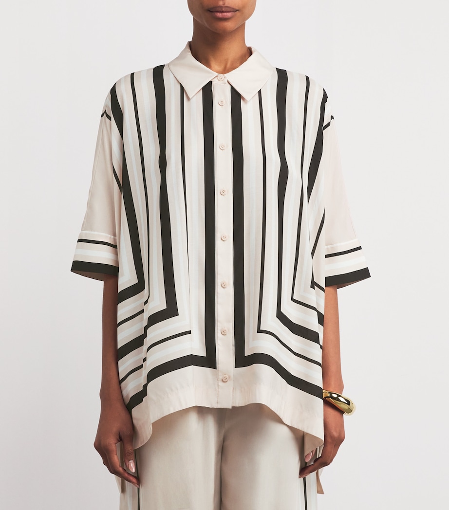 Stripe Bowman Oversized Shirt SAND STRIPE Image 3