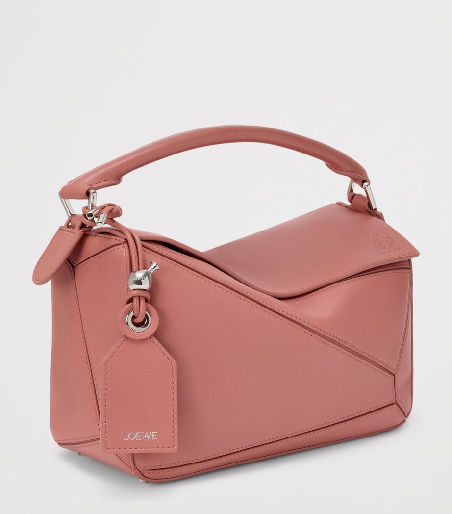 Small Leather Featherlight Puzzle Top-Handle Bag BLUSH Image 2