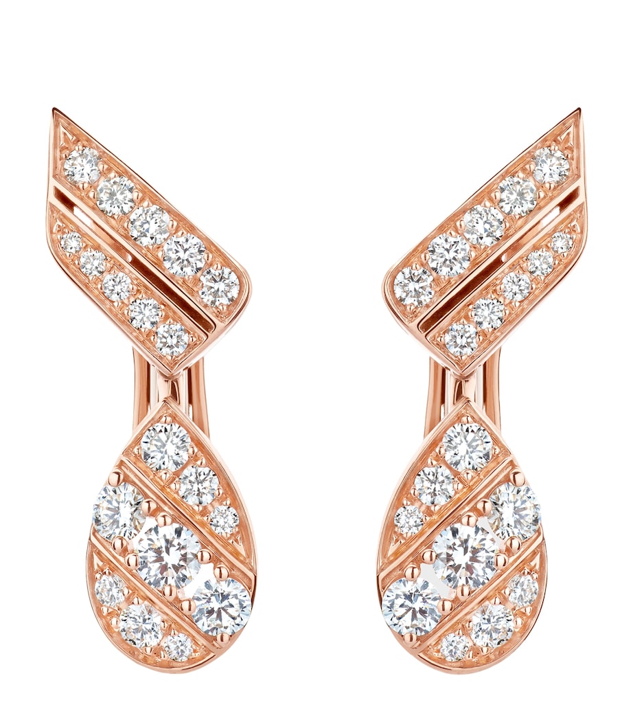 Rose Gold and Diamond Joséphine Aigrette Earrings PINK GOLD Image 1