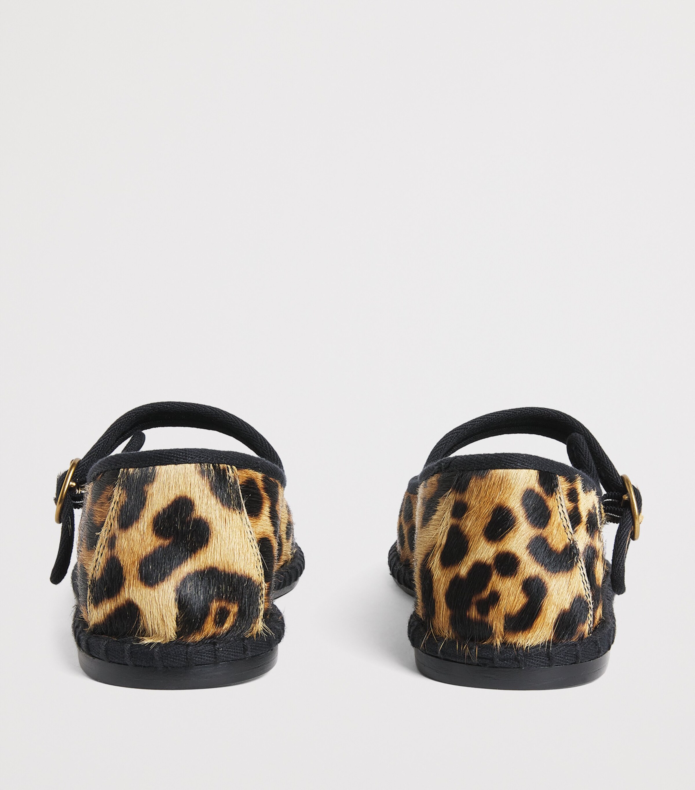 Polo Ralph Lauren Calf Hair Mary Jane Flats Leopard Image 3