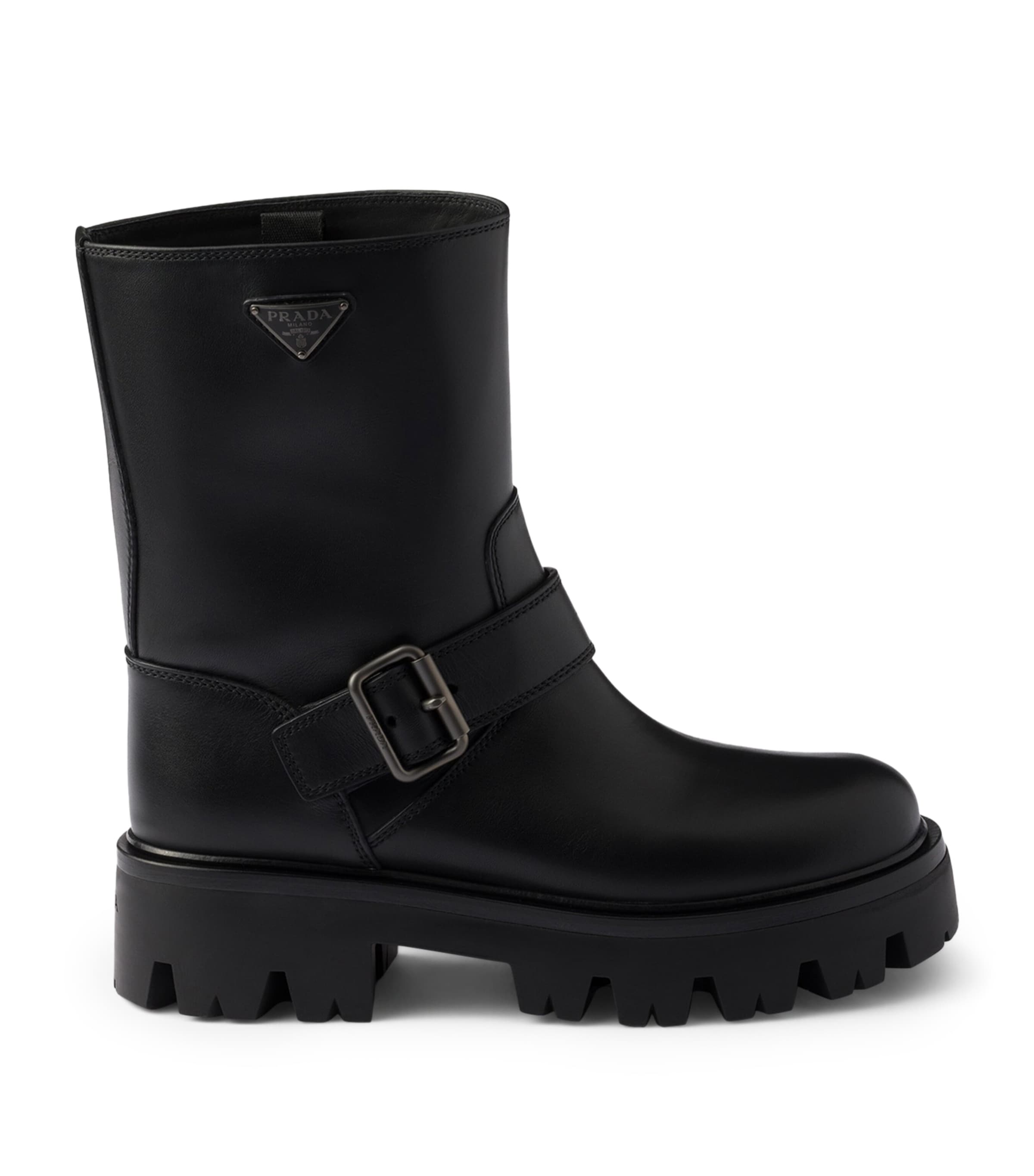 Leather Biker Boots F0002 Image 1
