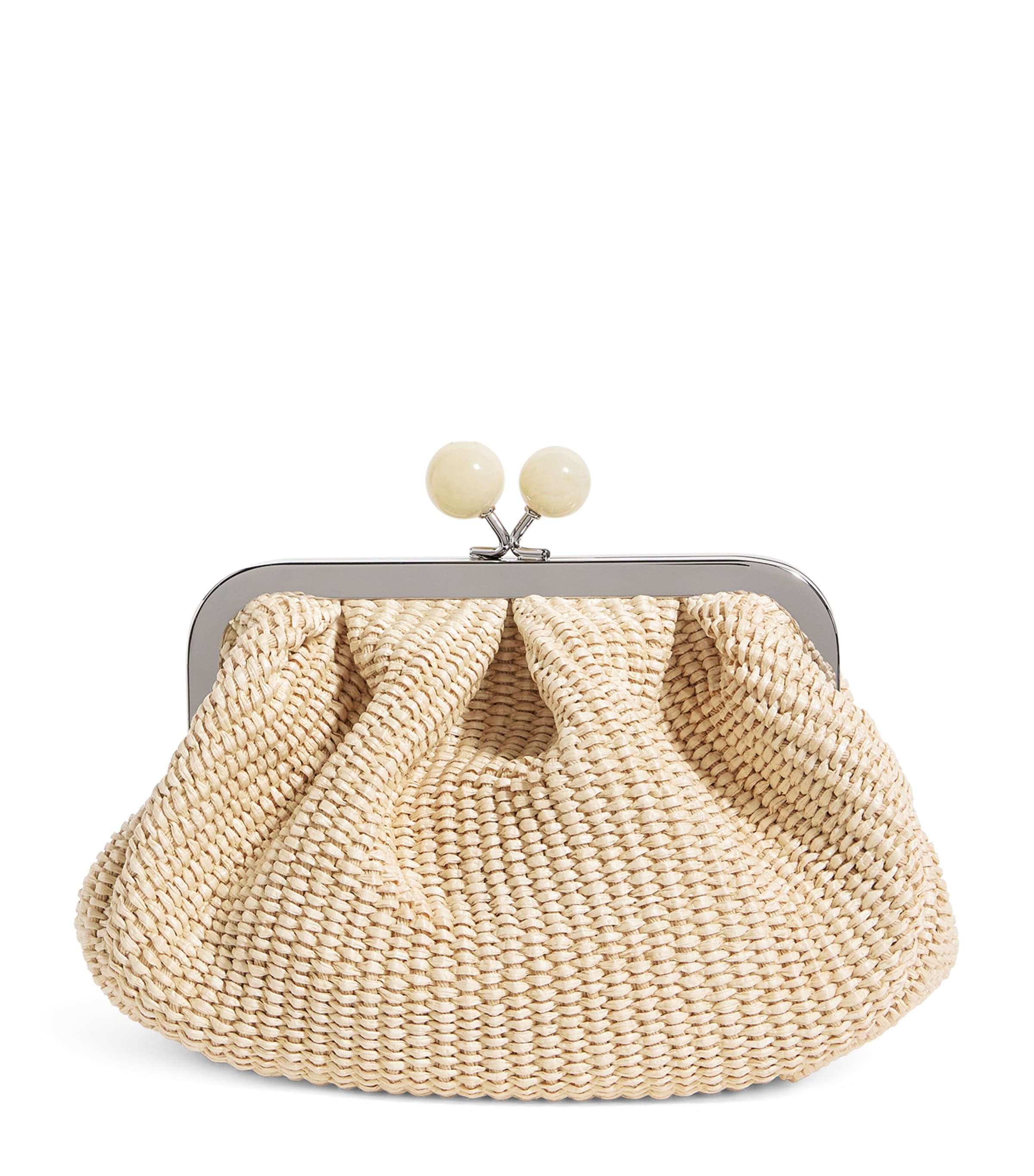 WEEKEND MAX MARA SMALL RAFFIA-EFFECT PASTICCINO BAG