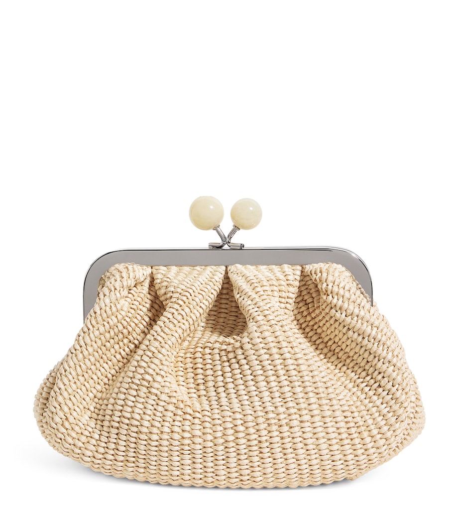 Small Raffia-Effect Pasticcino Bag MILK Image 1