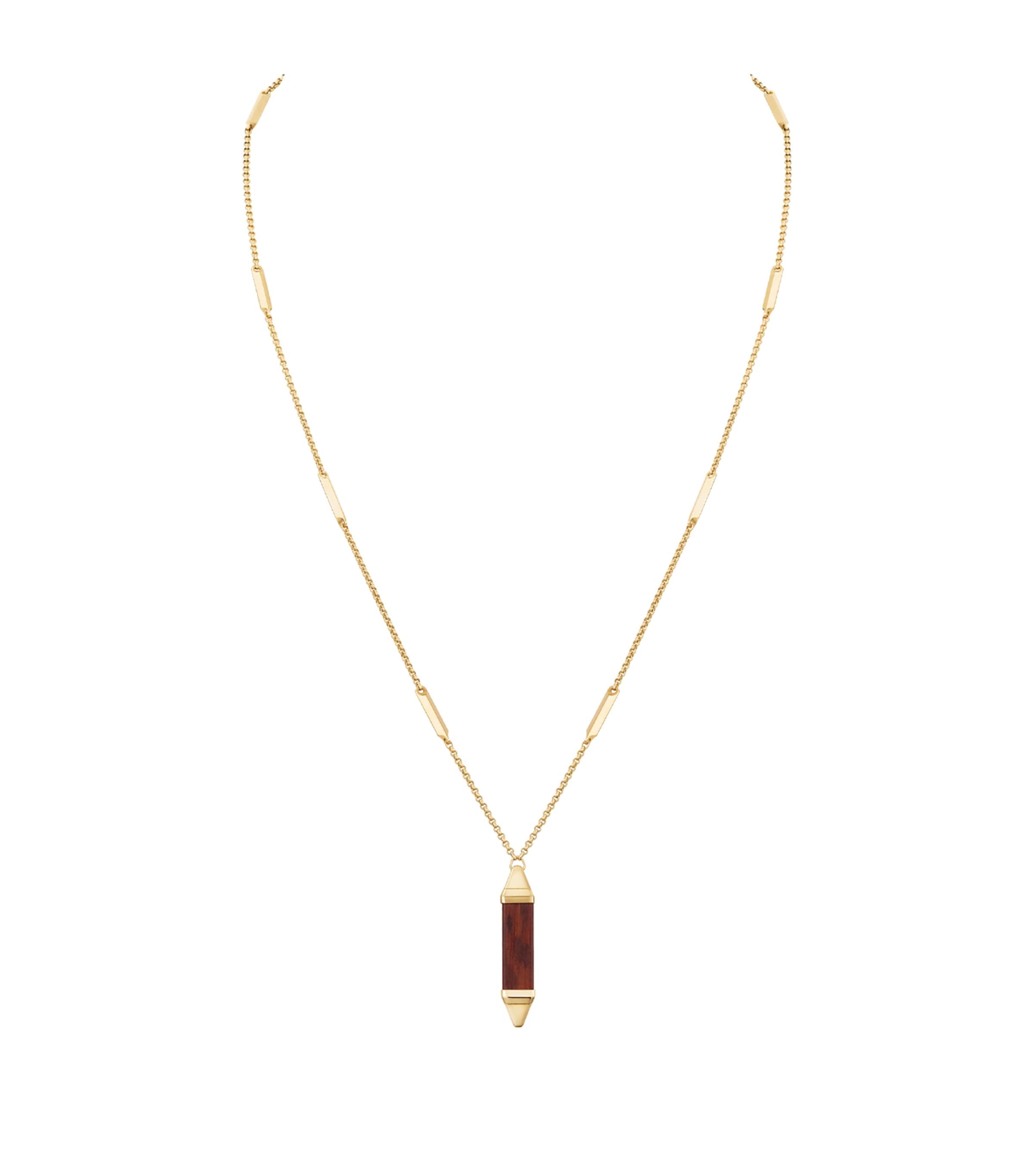 Yellow Gold and Snakewood Les Berlingots de Cartier Necklace YELLOW GOLD Image 1