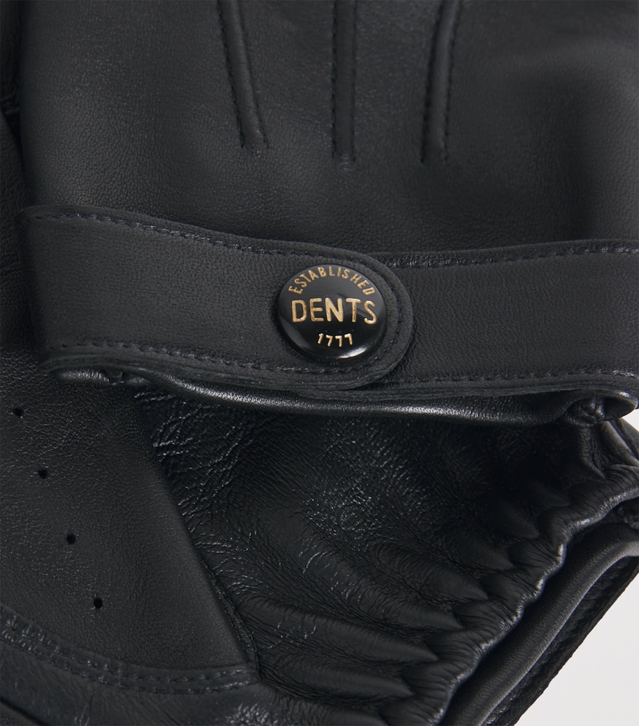 Leather Touchscreen Rollestone Gloves BLACK Image 2