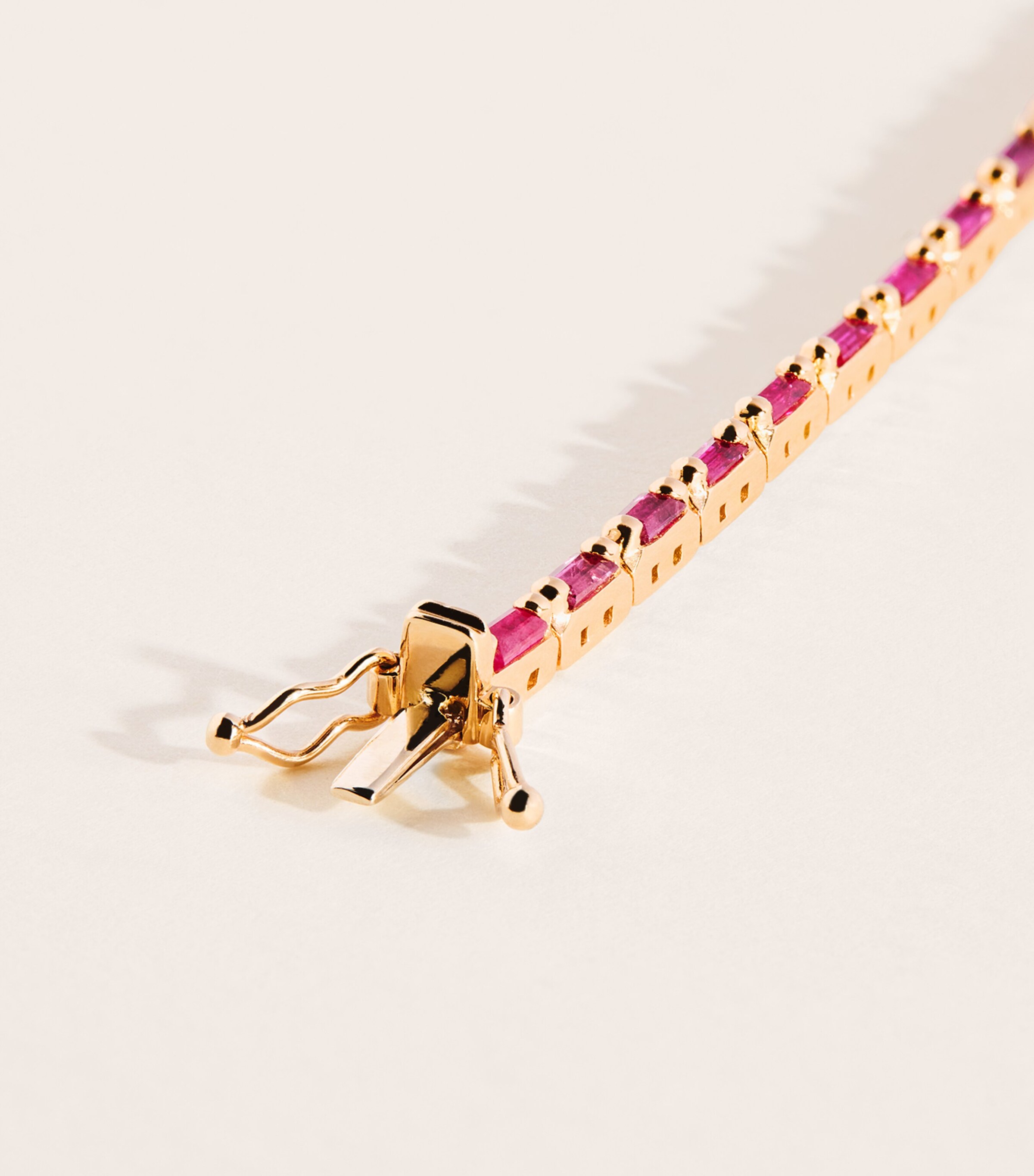 Suzanne Kalan Rose Gold and Ruby Bold Linear Tennis Bracelet Rg/r Image 4