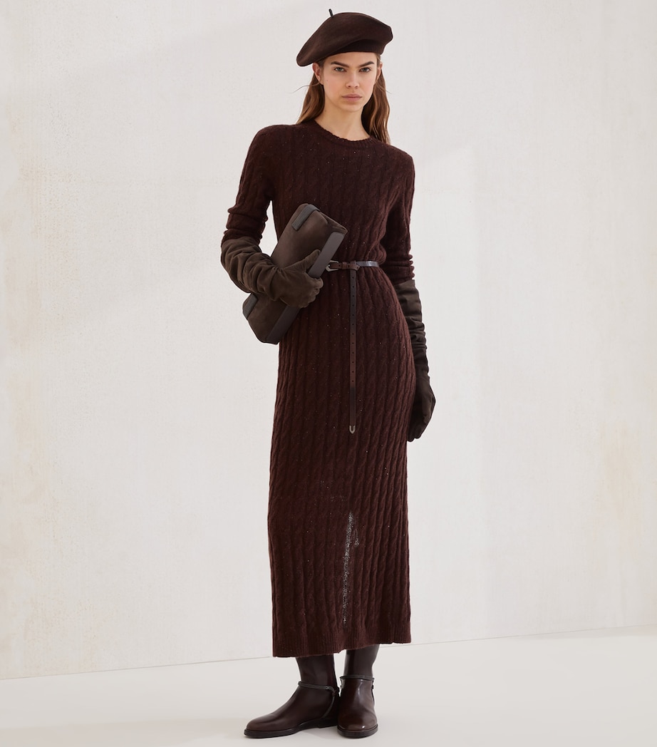 Cable-Knit Maxi Dress C4211 Image 4