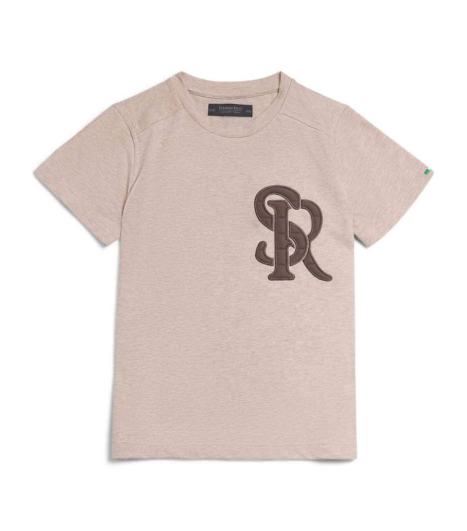 Stefano Ricci Kids Cotton Logo T-Shirt (4-16 Years) Bgbw Image 1