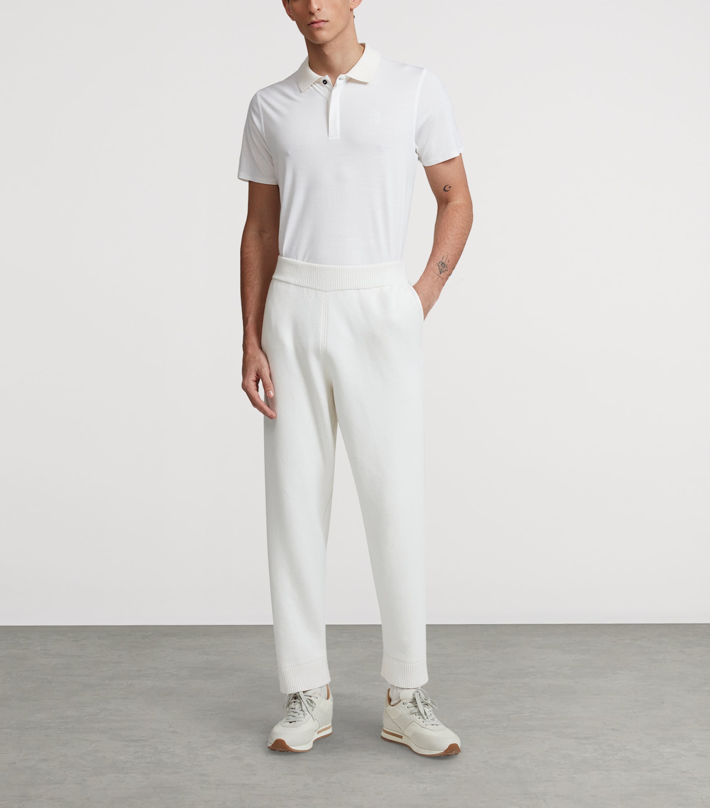 Cotton-Cashmere Sweatpants 100WHITE Image 2