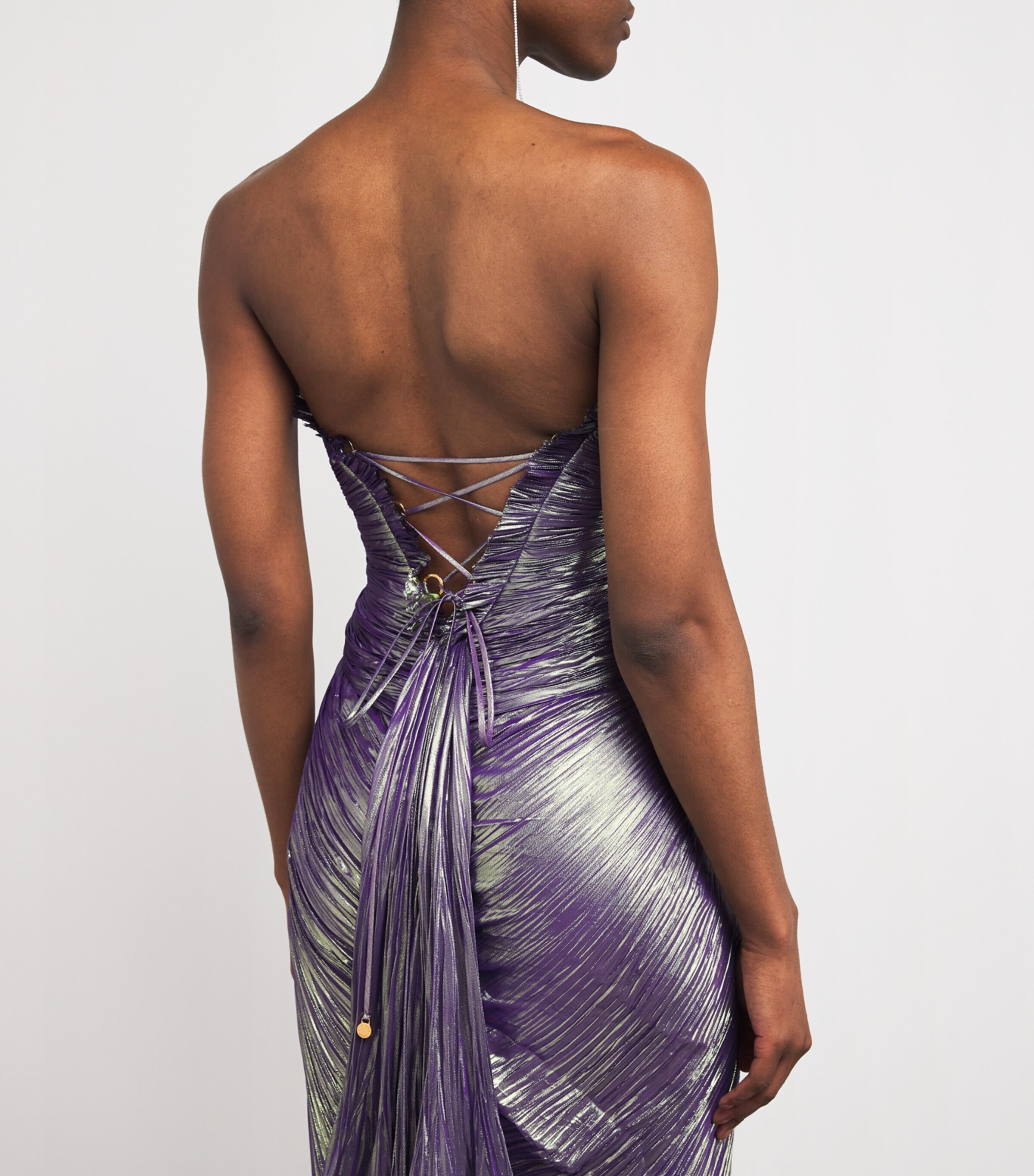 Maria Lucia Hohan Womens Strapless Aza Gown Peridot Image 4