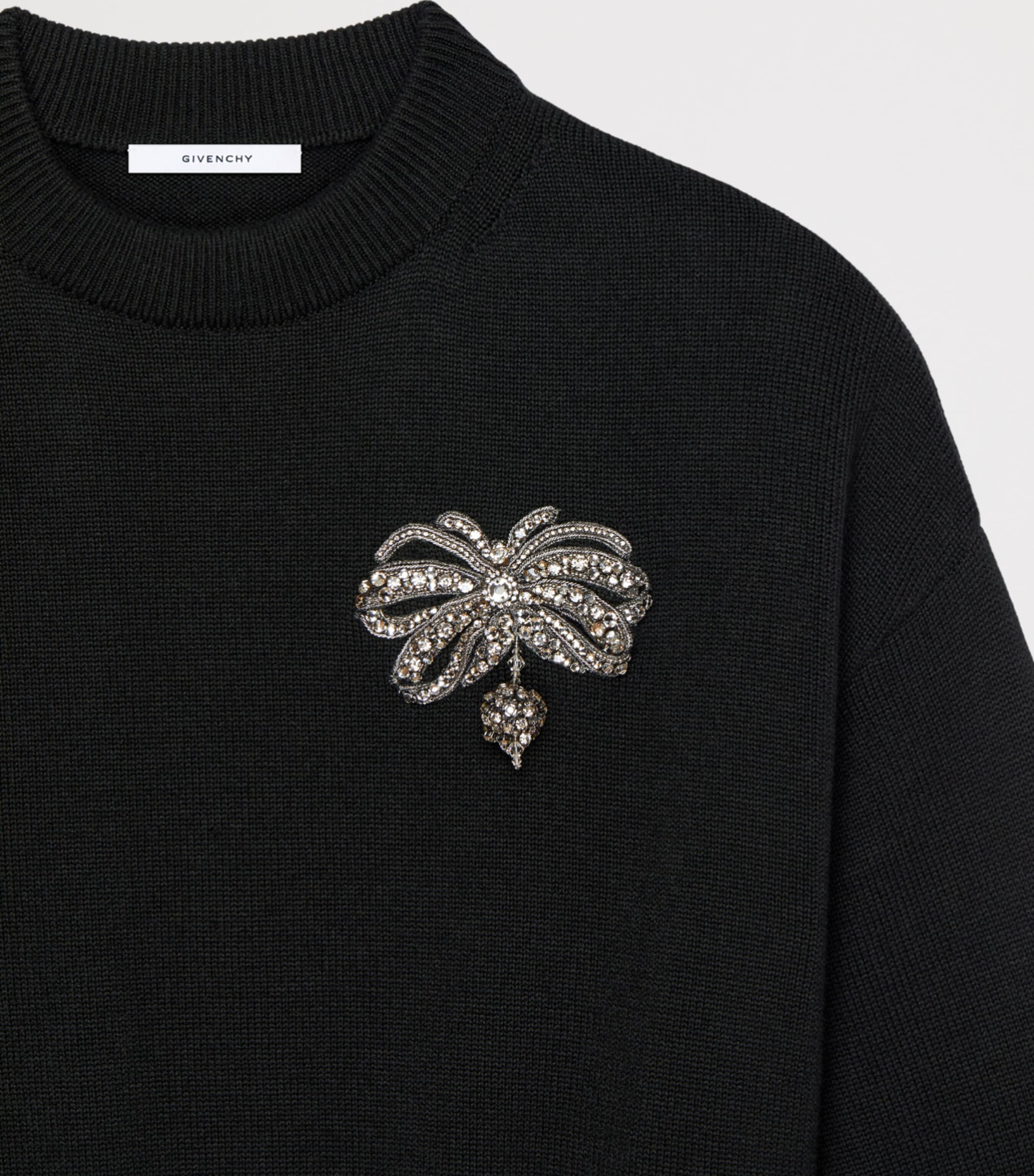 Givenchy Womens Wool-Cotton Embellished Sweater Image 4