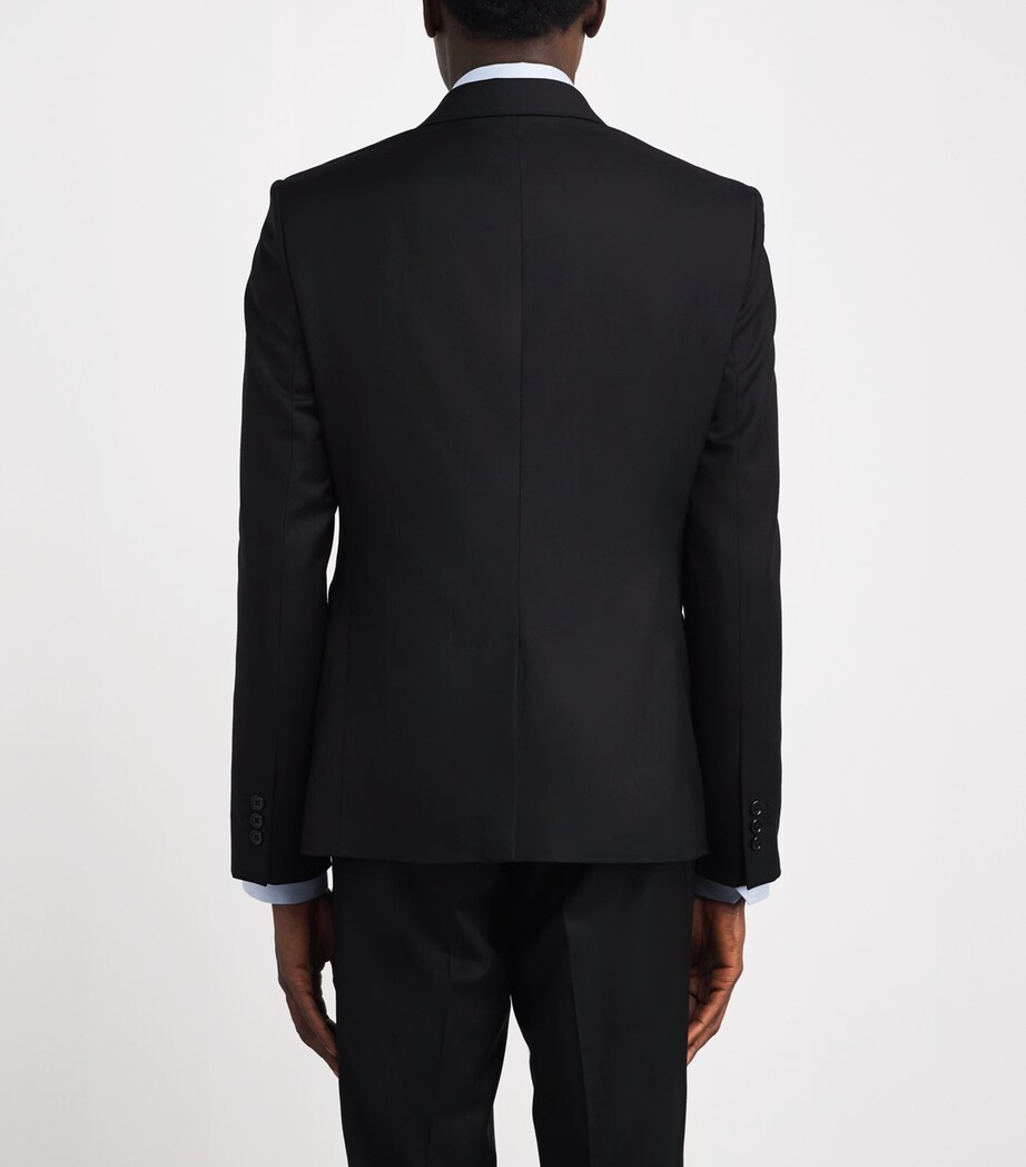 Emporio Armani Mens Wool Single-Breasted Blazer Image 4