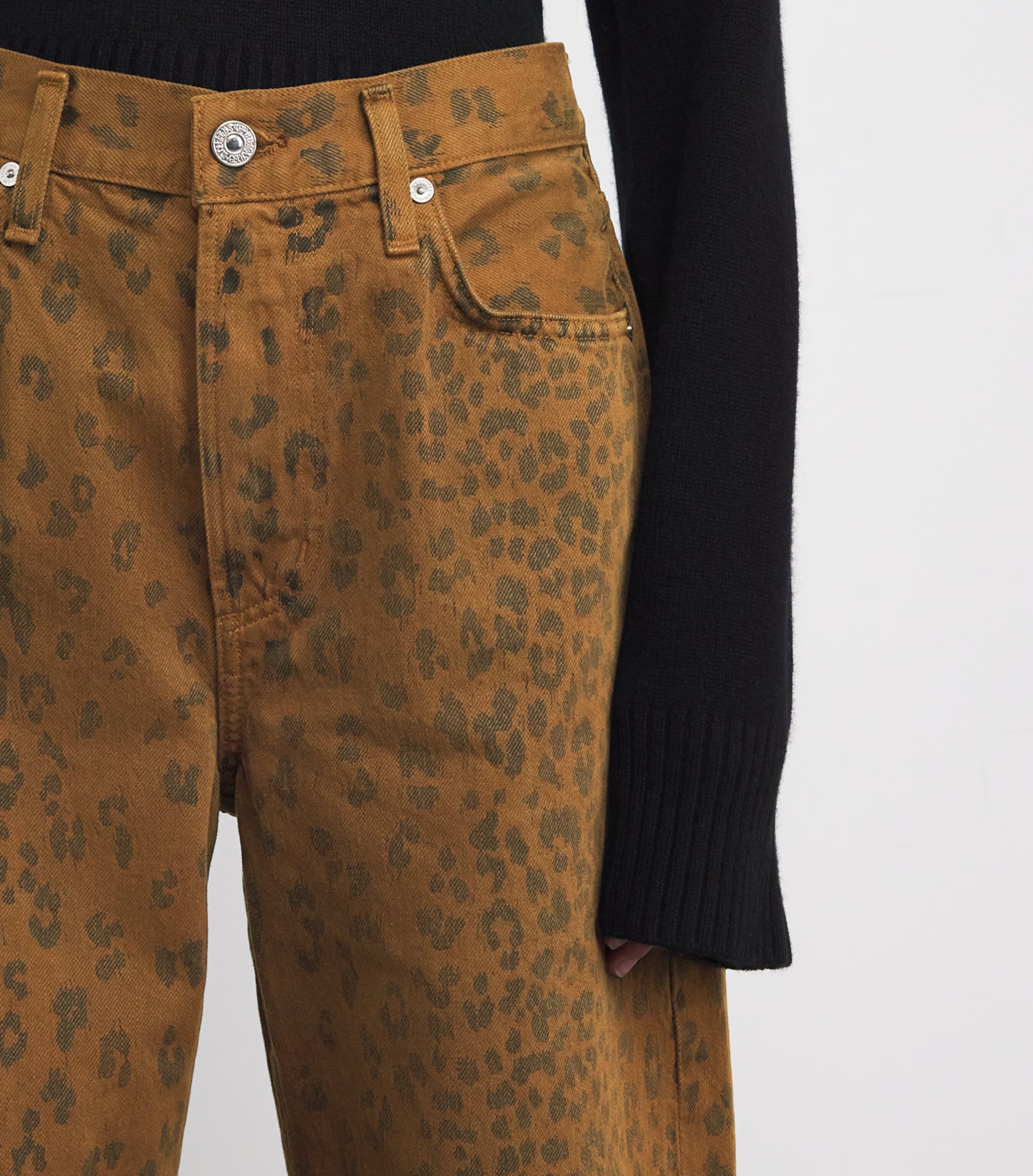 Miro Mid-Rise Relaxed Jeans SEPIA CHEETAH Image 6