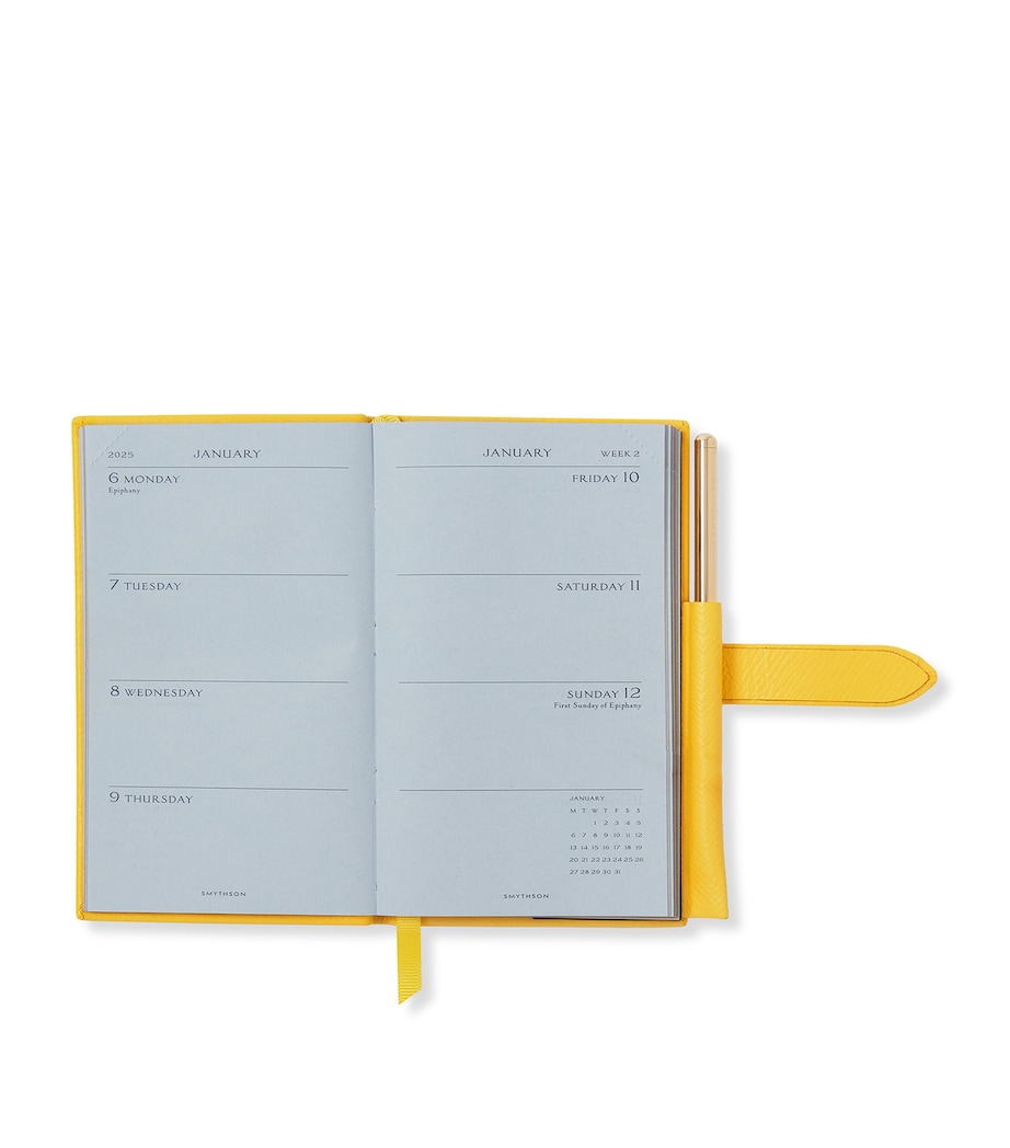 Panama Leather 2025 Weekly Diary LEMON Image 2