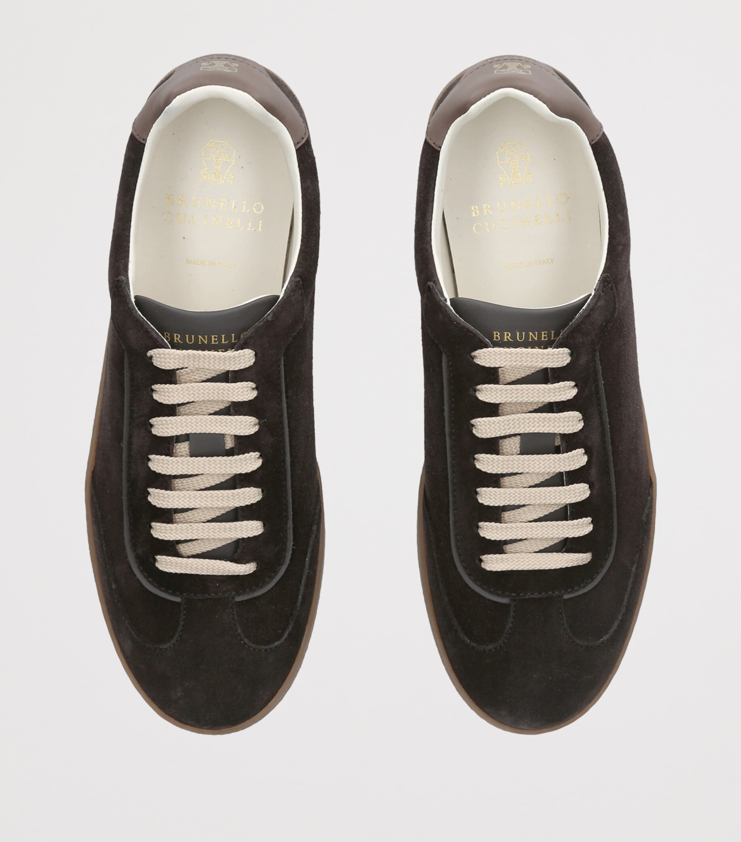 Brunello Cucinelli Suede Low-Top Sneakers Black Image 4