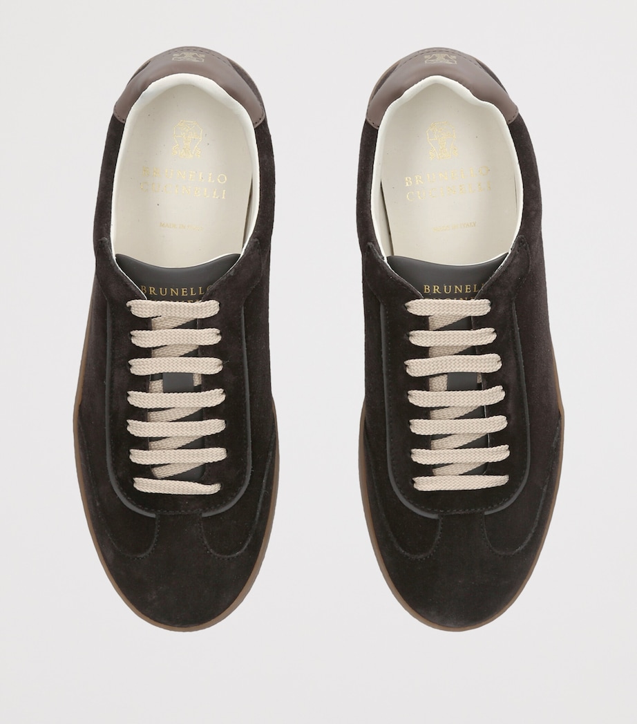 Brunello Cucinelli Suede Low-Top Sneakers Black Image 4