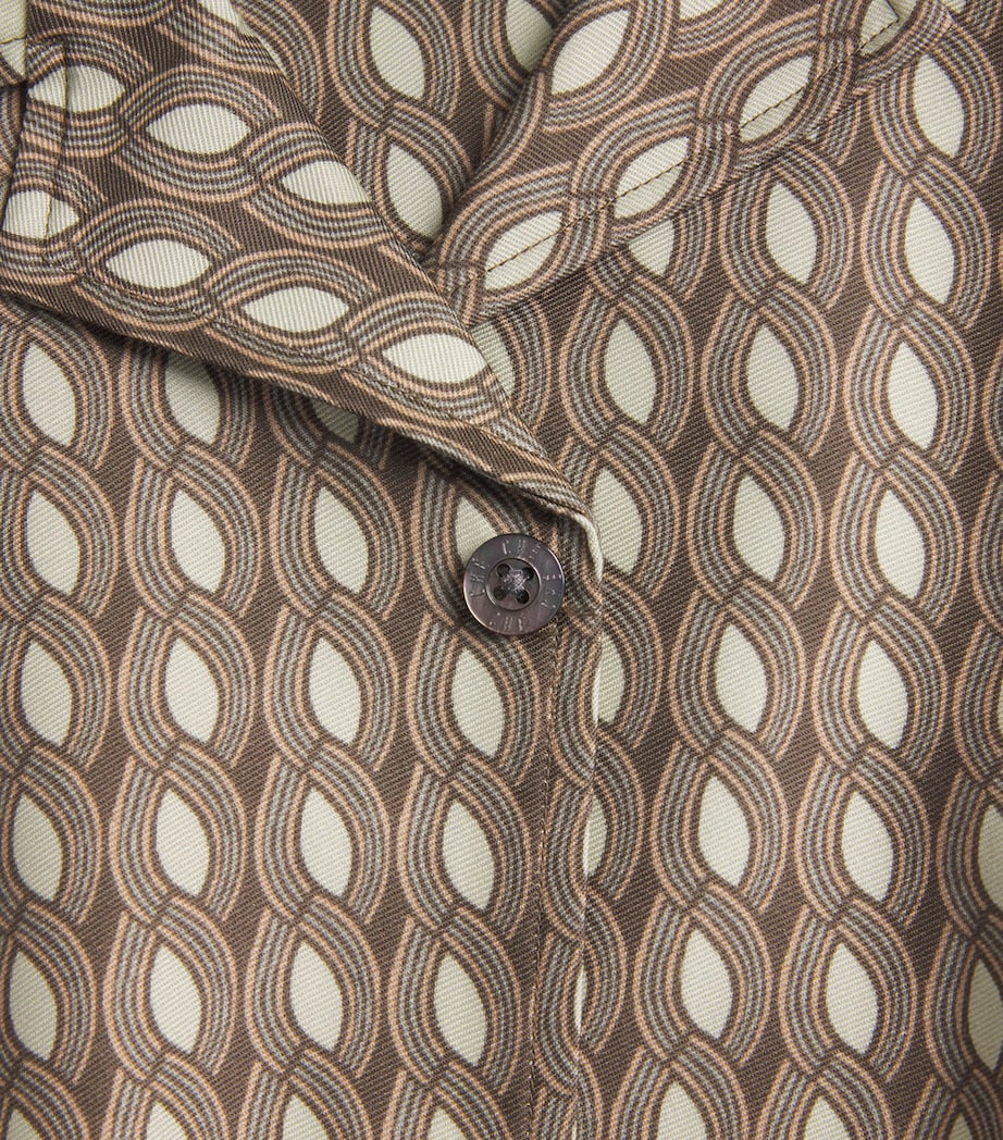 Tencel Moneto Print Shirt KHAKI-03 Image 5