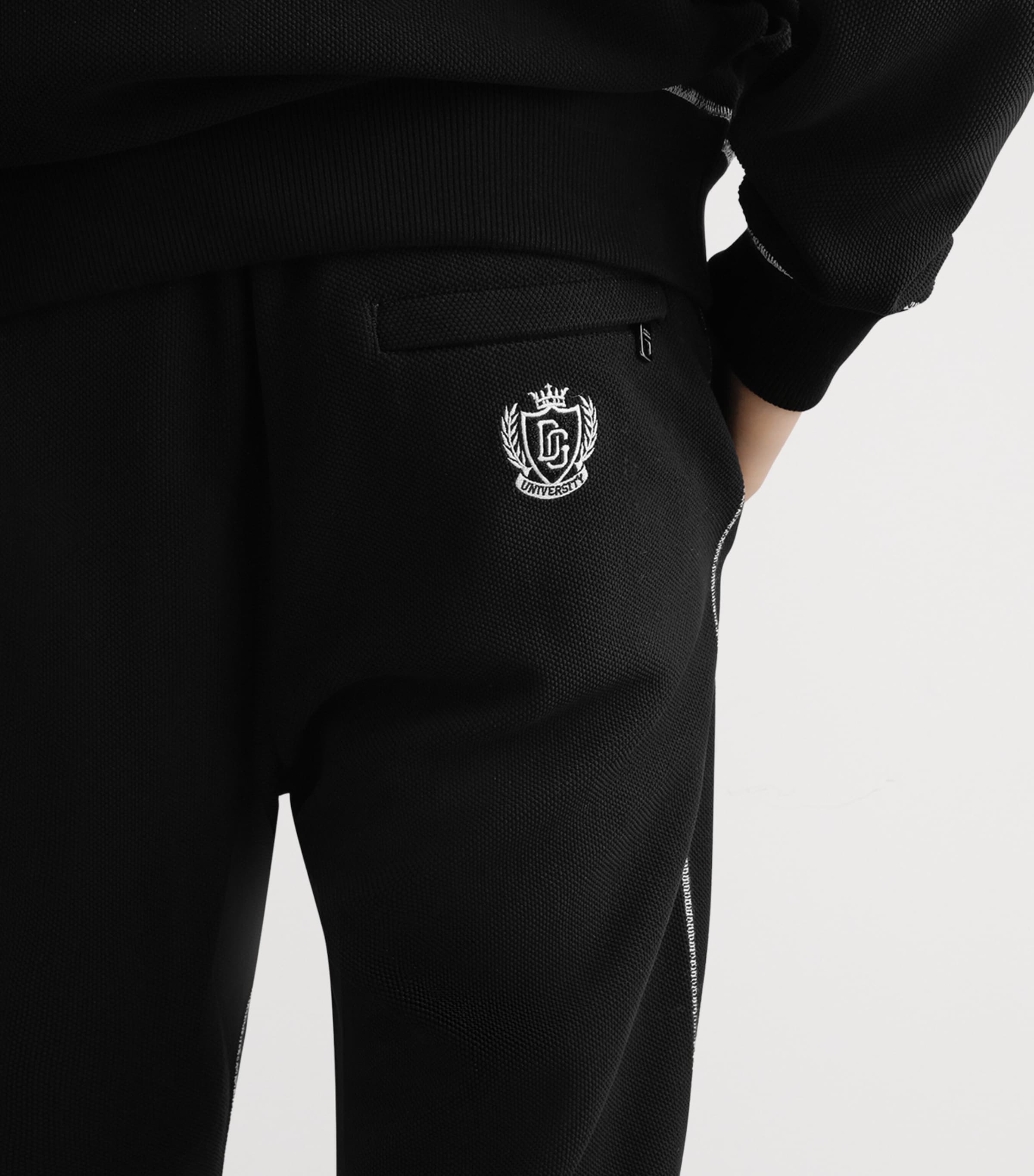 Contrast Stitch Track Pants N0000-BLACK Image 5
