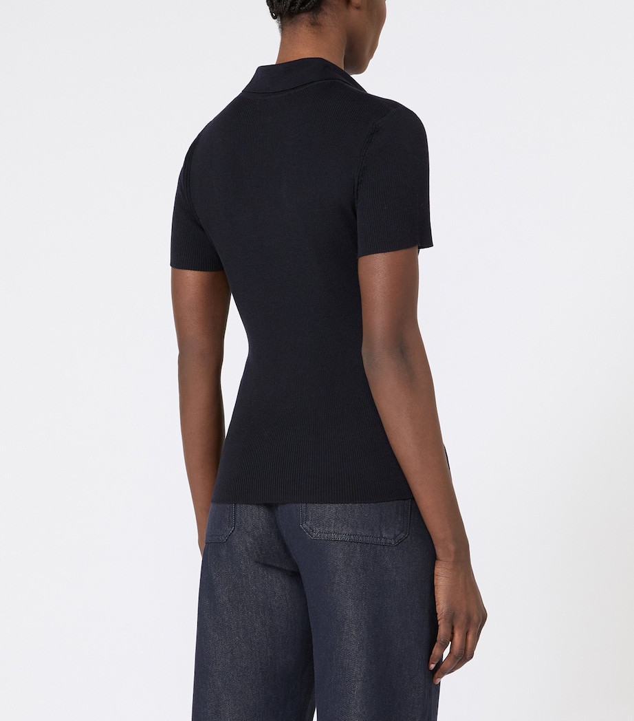 Wool Rib Knit Top ULTRAMARINE Image 3