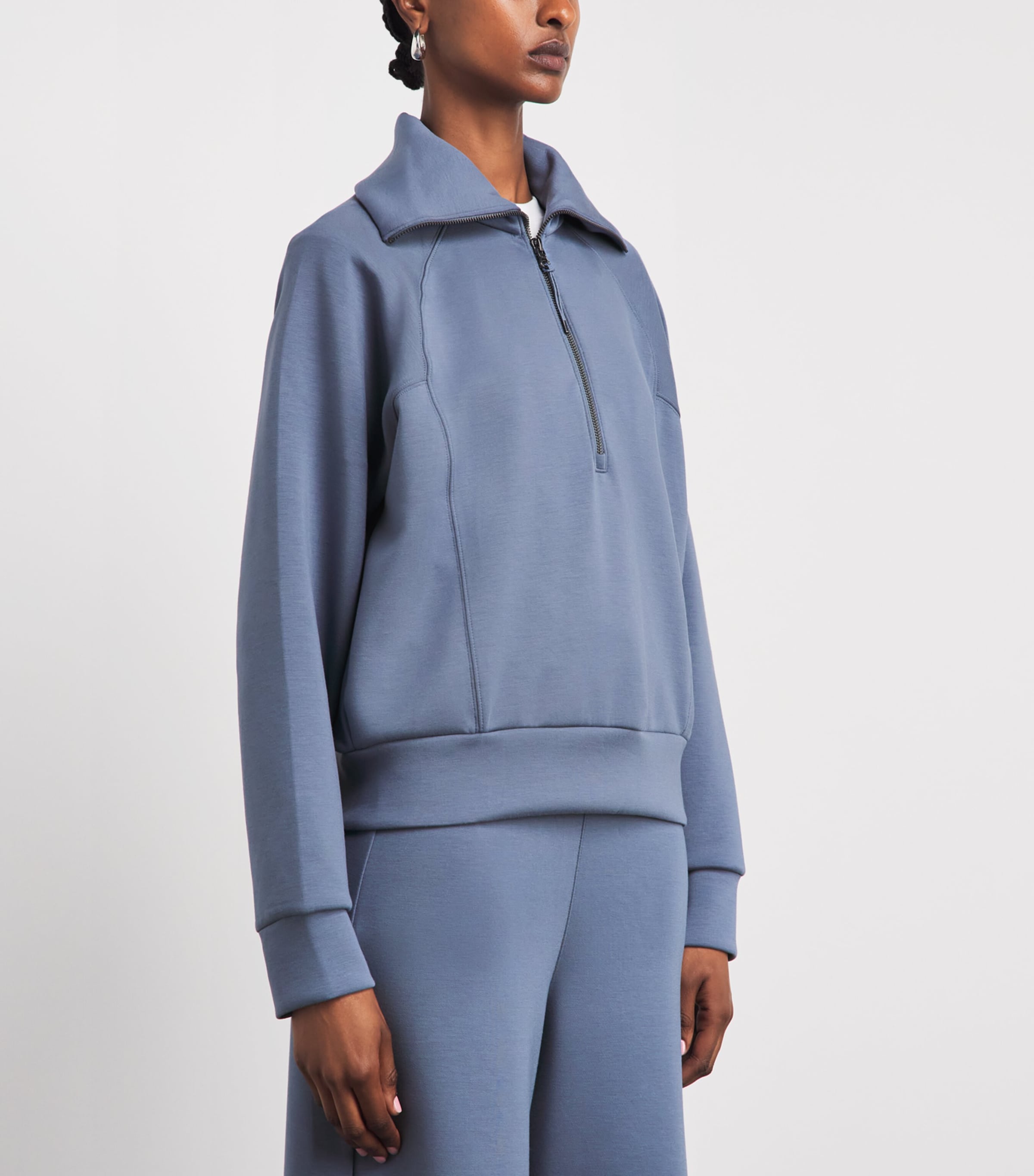 SPANX Womens SPANX AirEssentials Half-Zip Sweater Rain Image 4