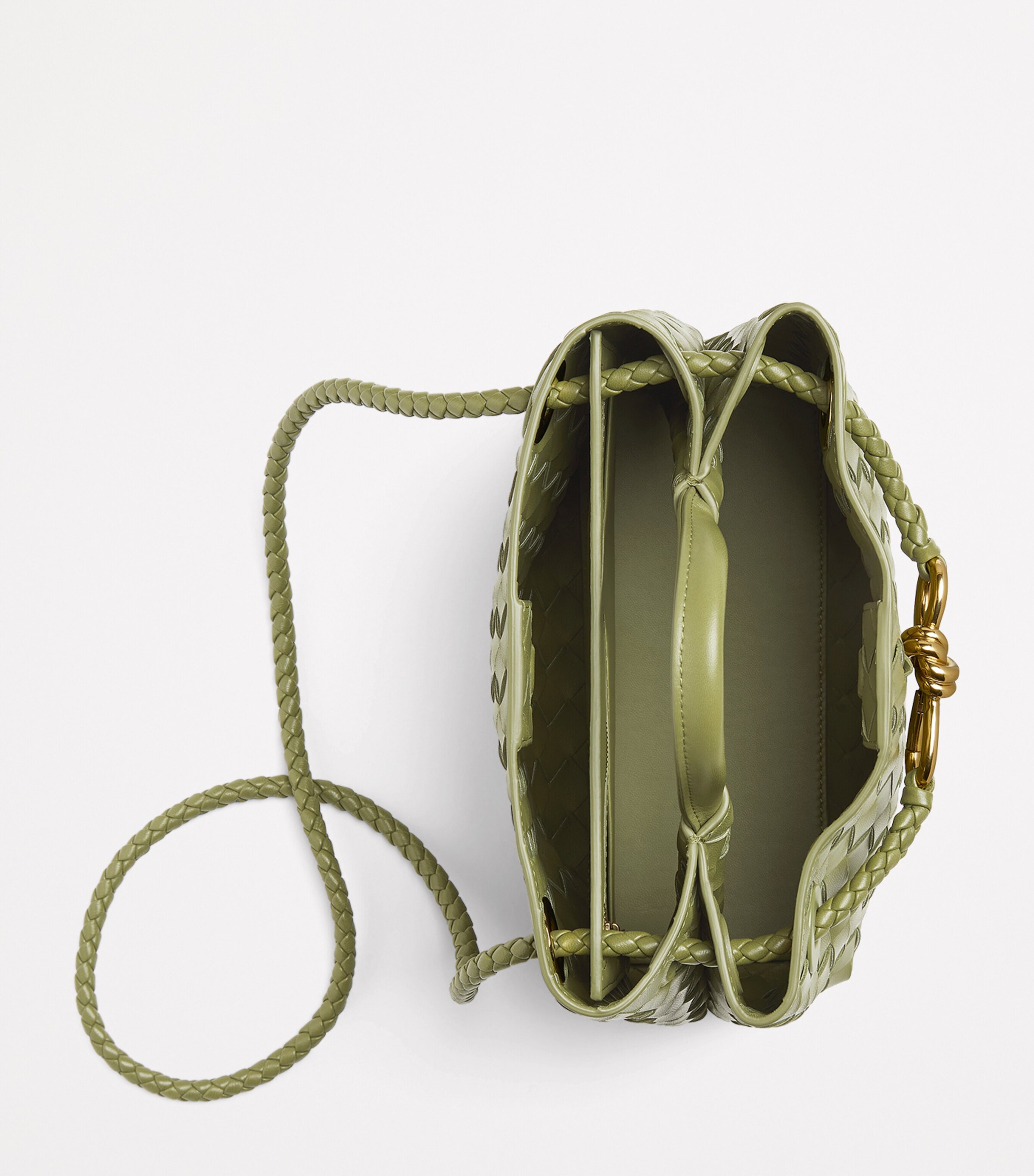 Bottega Veneta Small Lambskin Andiamo Shoulder Bag Image 5