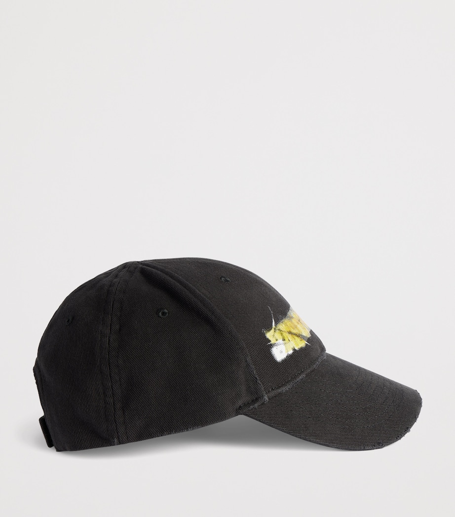 Balenciaga Cotton Messy Spray Logo Baseball Cap Image 3