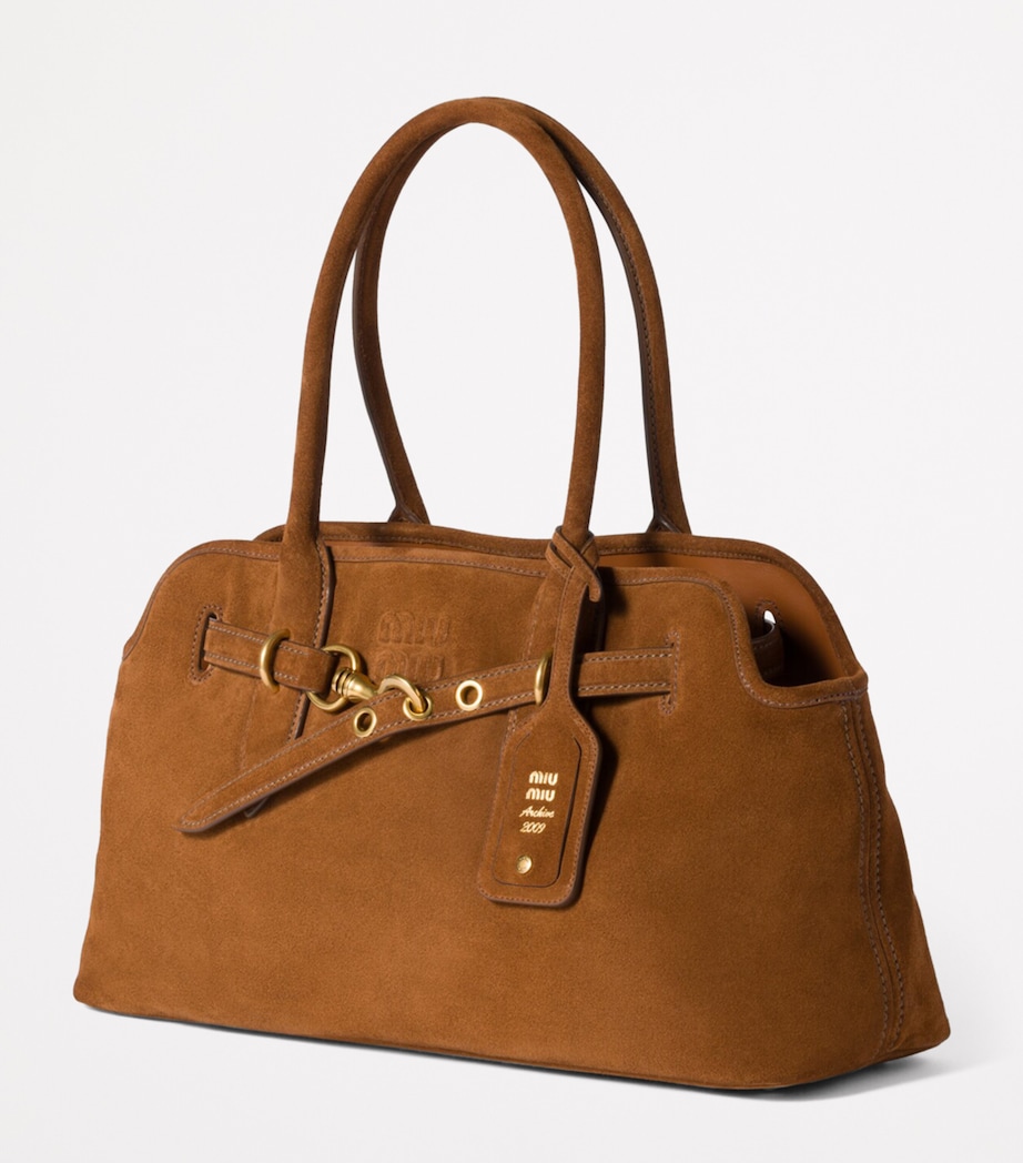 Suede Aventure Top-Handle Bag F0316 Image 4