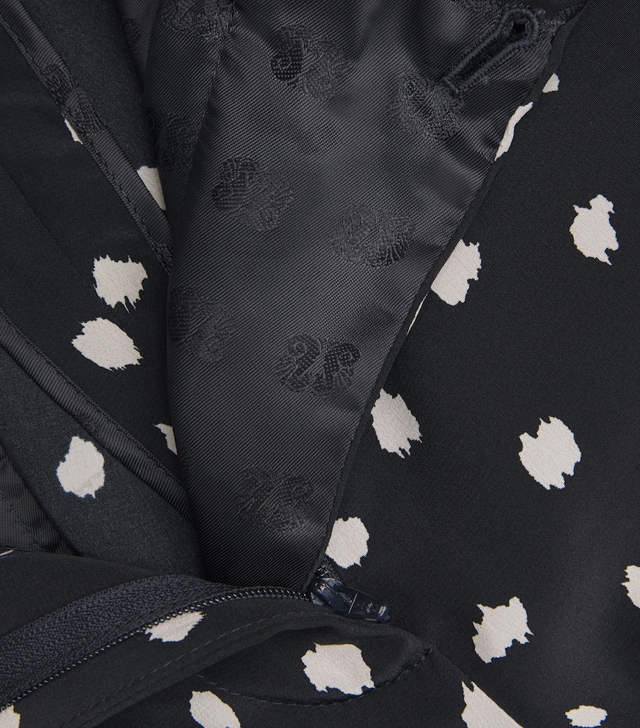 Silk Polka-Dot Mariquita Straight Trousers F005 POIS NAVY Image 5