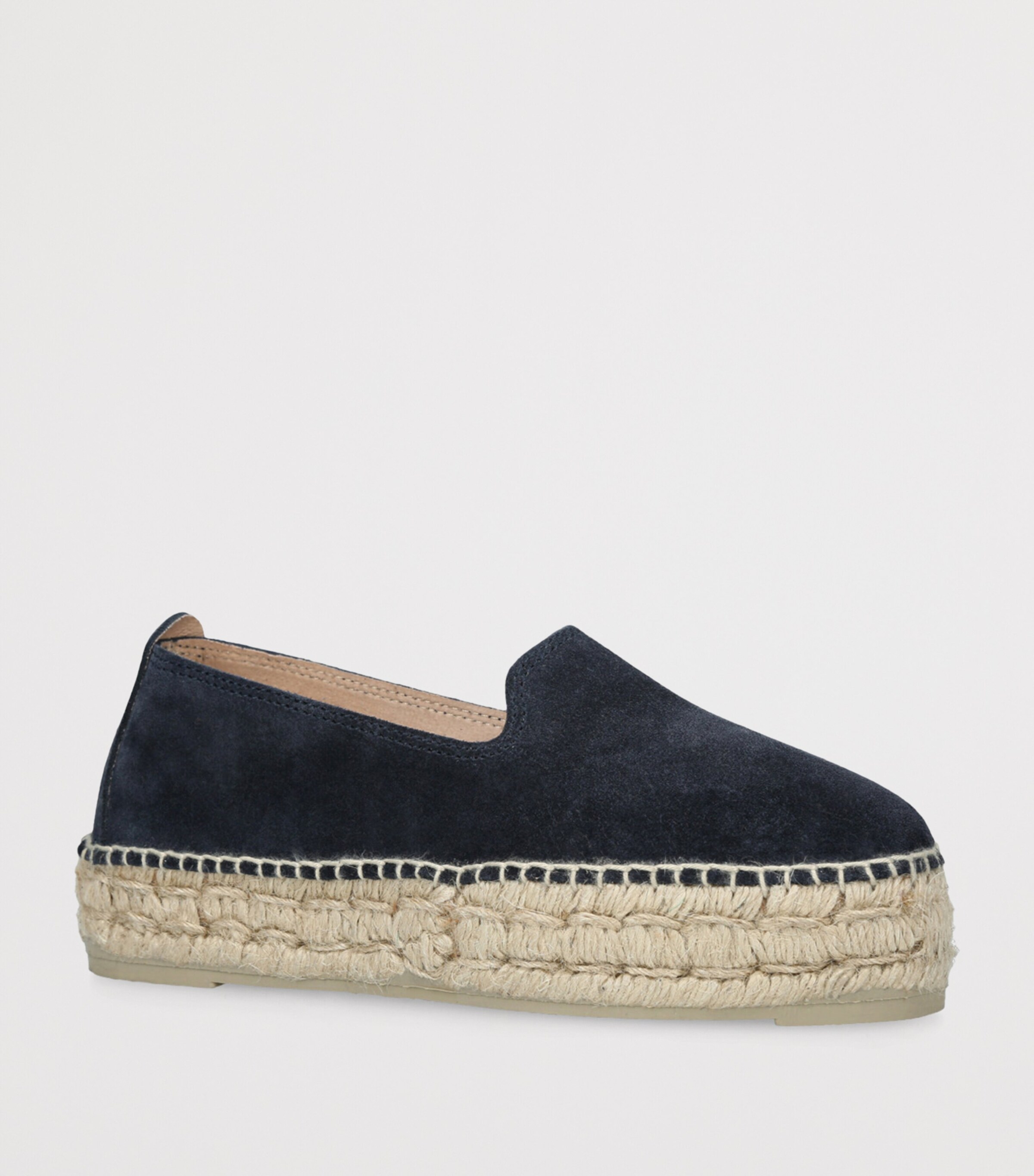 Suede Hamptons Double Sole Espadrilles 40 NAVY Image 3