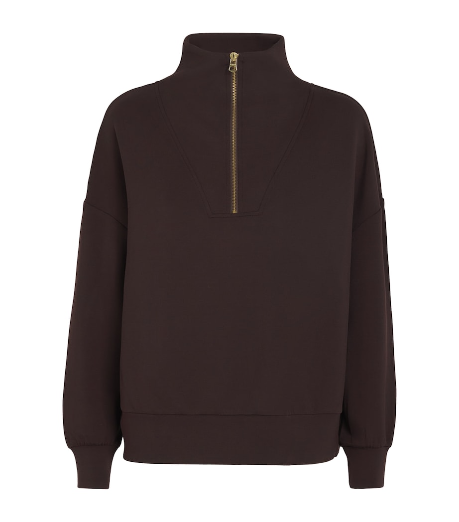 DoubleSoft Hawley Half-Zip Sweatshirt COFFEE BEAN Image 1