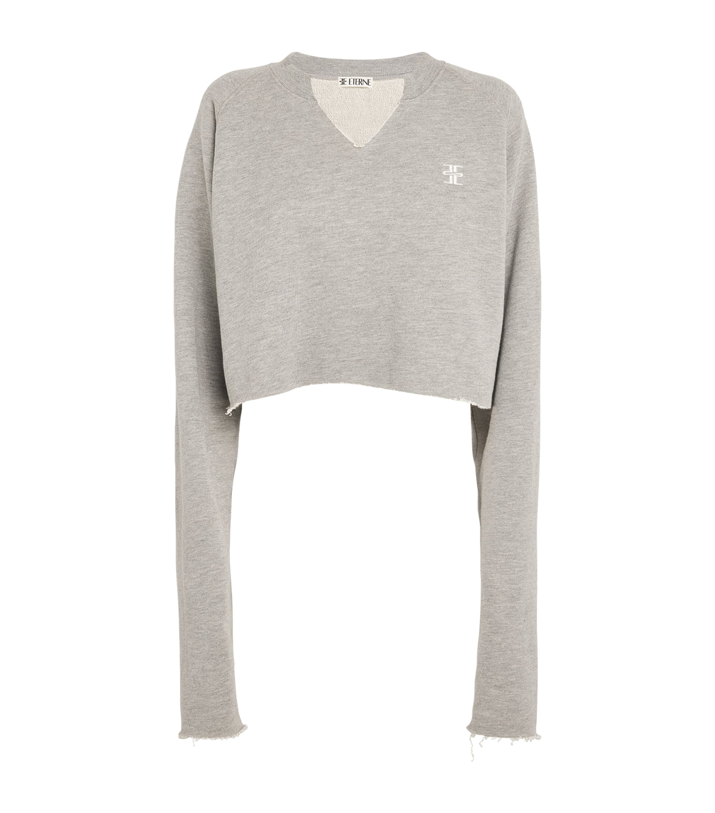 Éterne Cotton-modal Raglan Sweatshirt In Grey