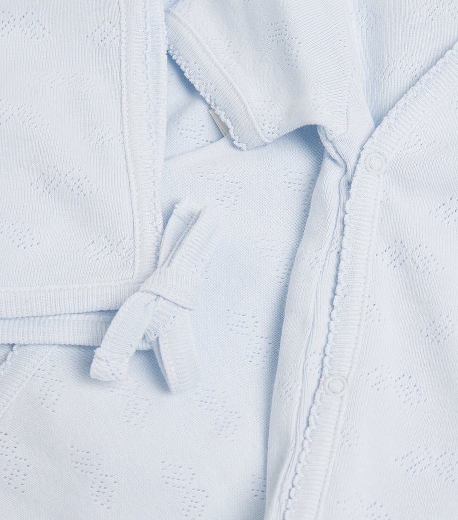 Cotton Pointelle Andi Gift Set (0-6 Months) BLUE Image 4