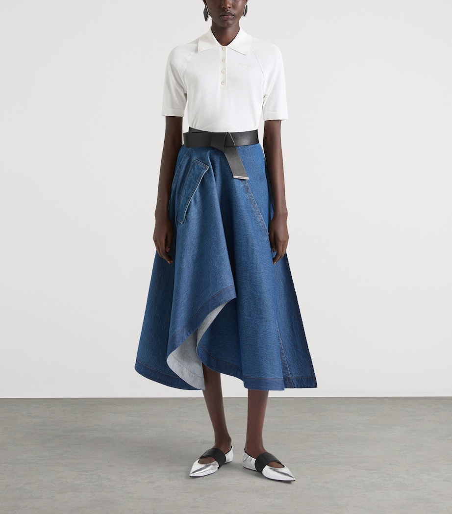 Givenchy Womens Asymmetric Denim Skirt Image 2